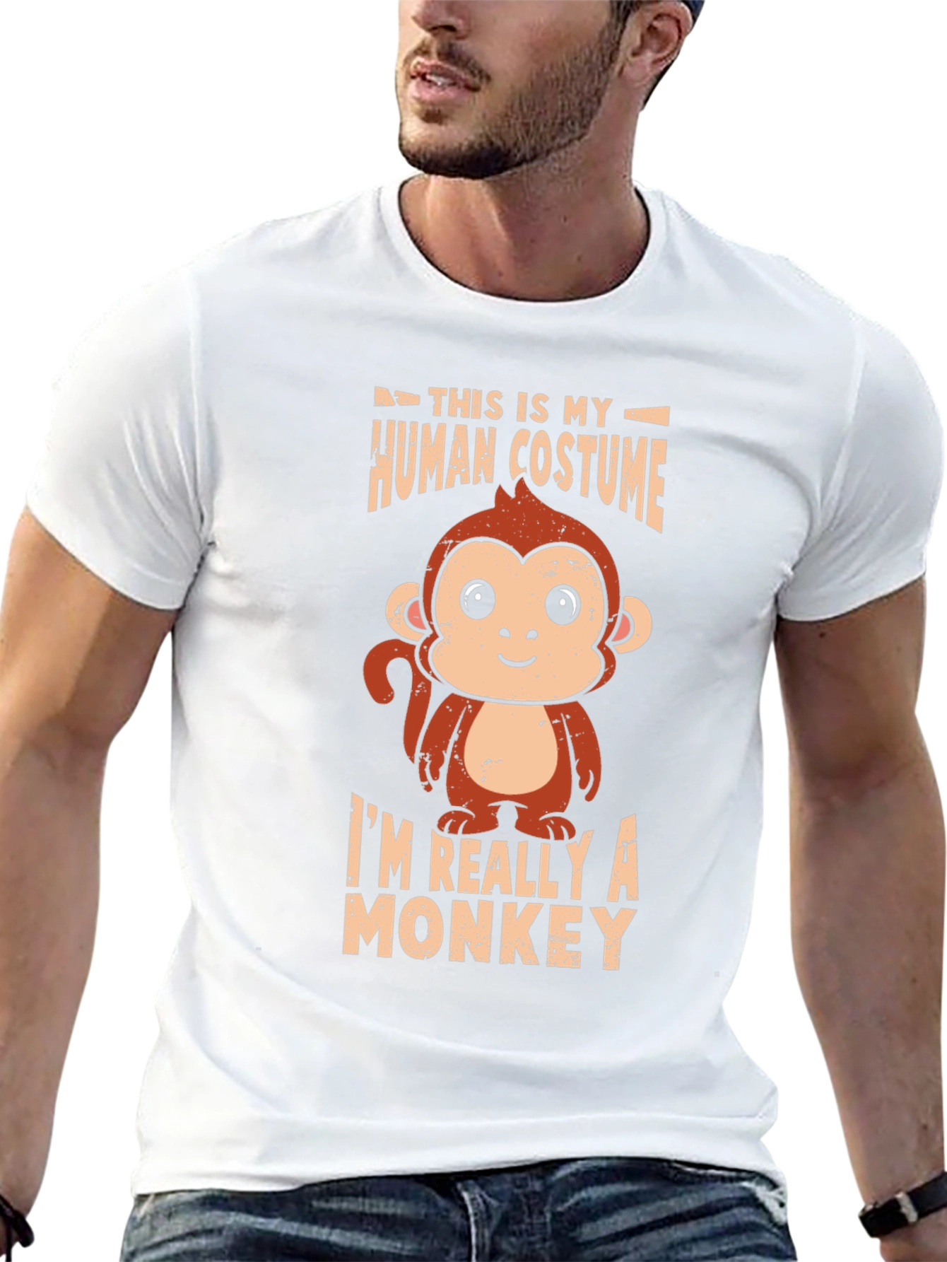 Funny Monkey Costume Graphic T-Shirt