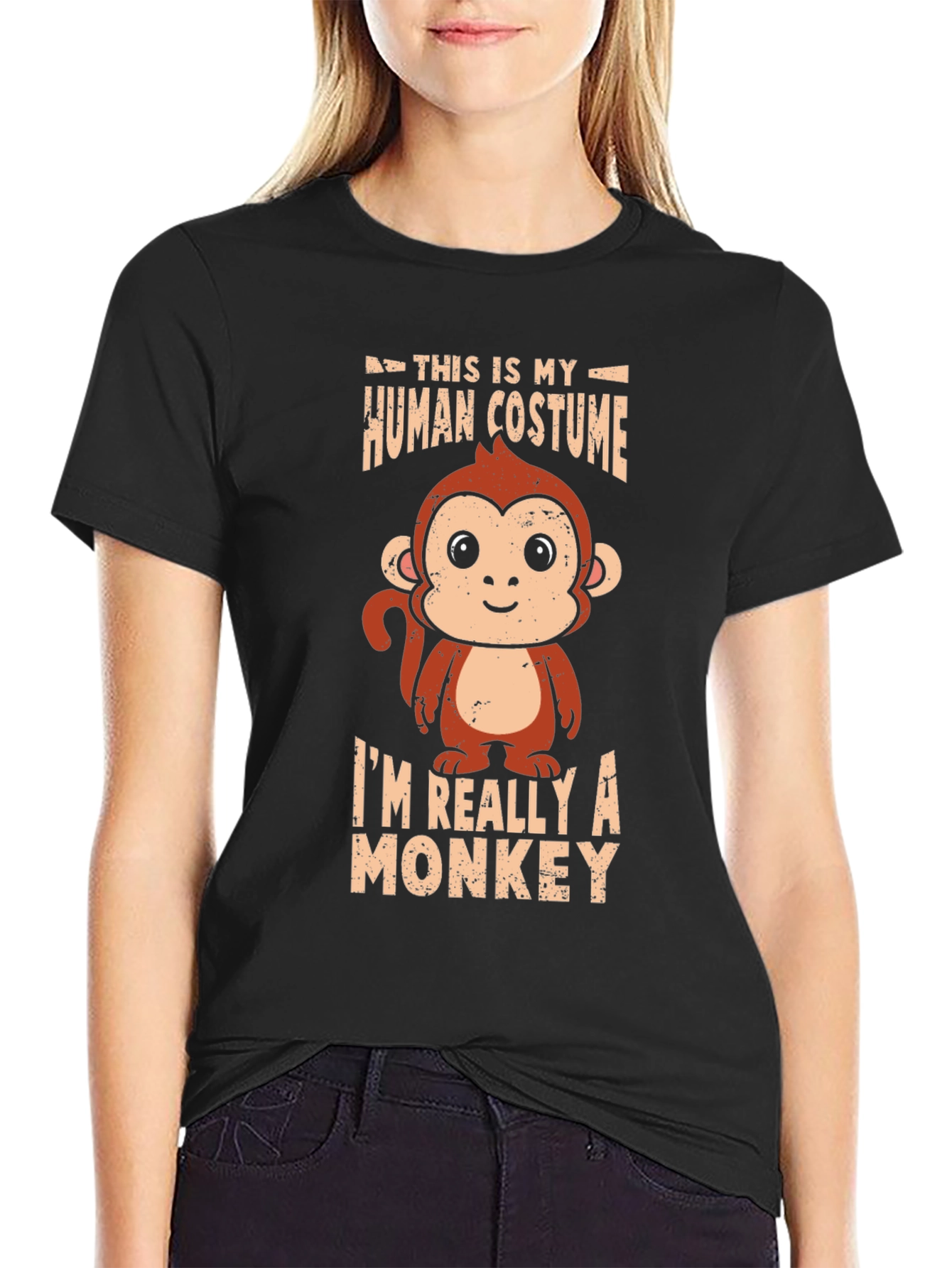 Funny Monkey Costume Graphic T-Shirt