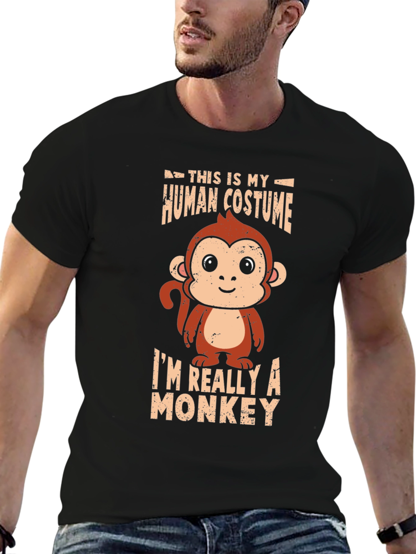Funny Monkey Costume Graphic T-Shirt