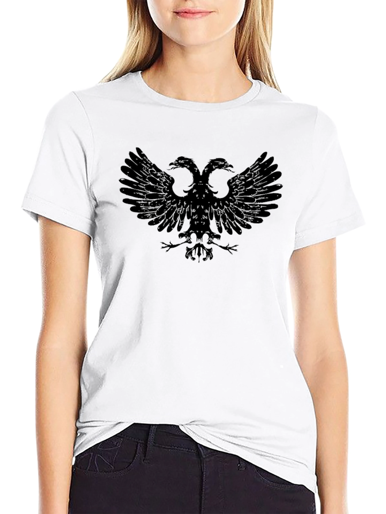 Black Albanian Eagle Graphic Tee