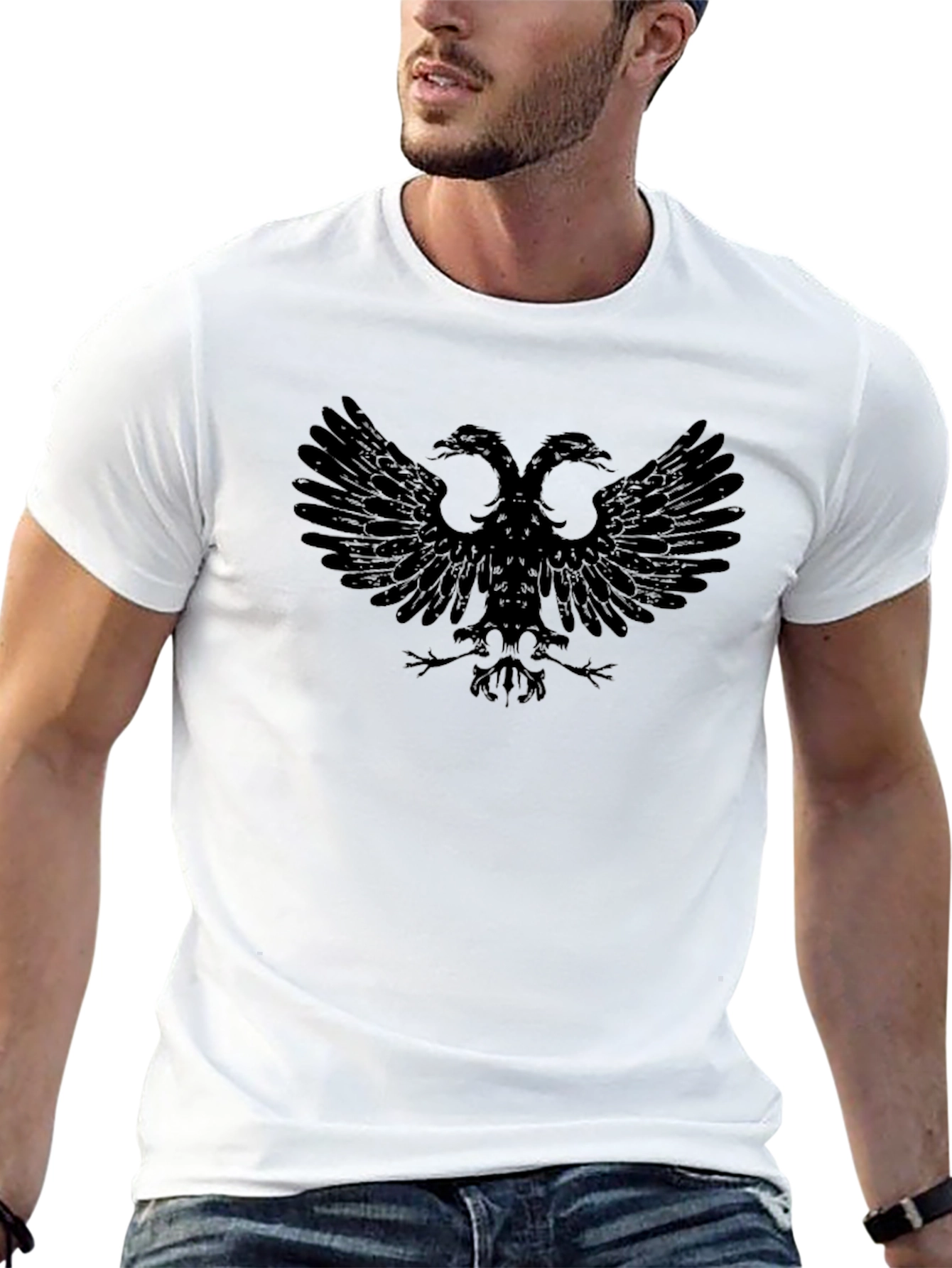 Black Albanian Eagle Graphic Tee