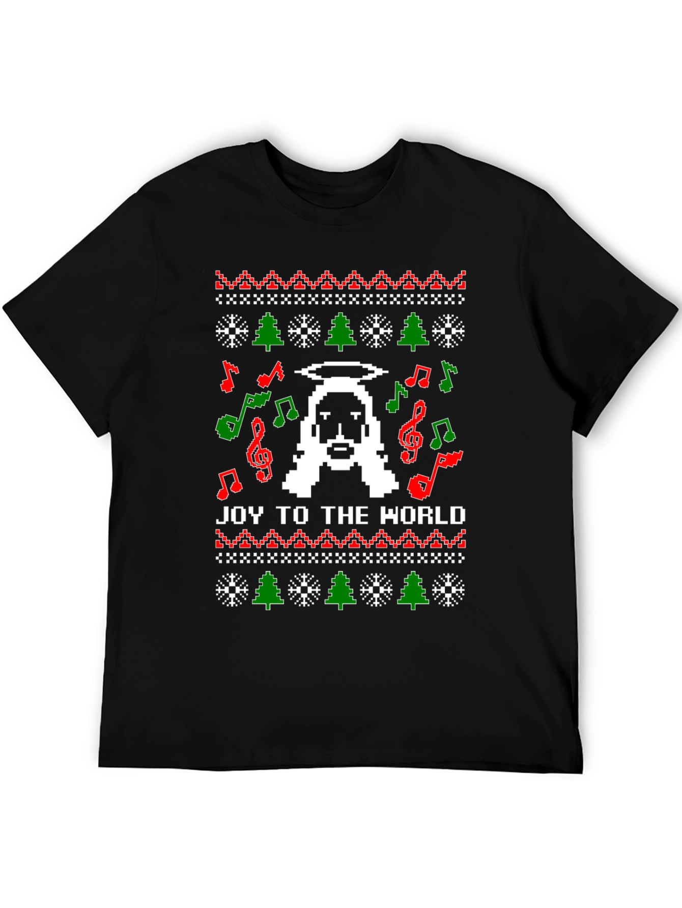 Pixel Jesus Ugly Christmas Sweater T-Shirt