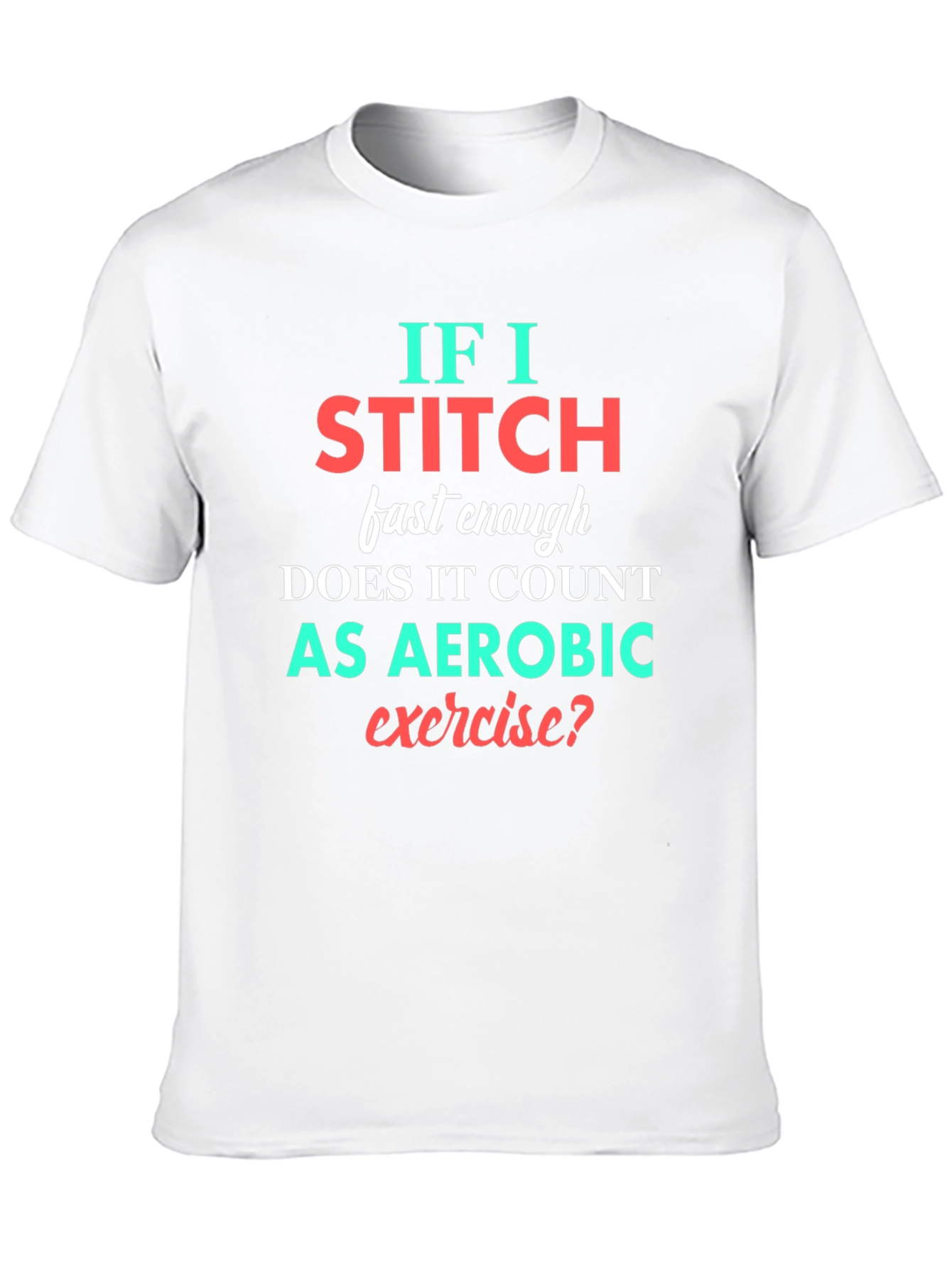 Funny Stitching Aerobic Exercise T-Shirt