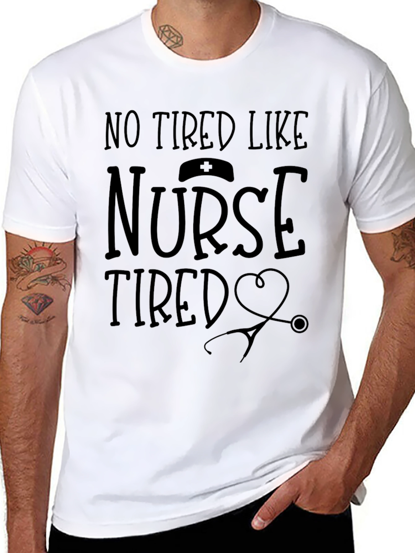 Nurse Tired T-Shirt - Black