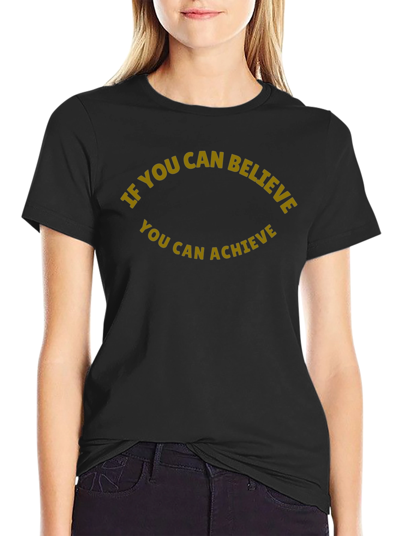 Believe Achieve Black T-Shirt