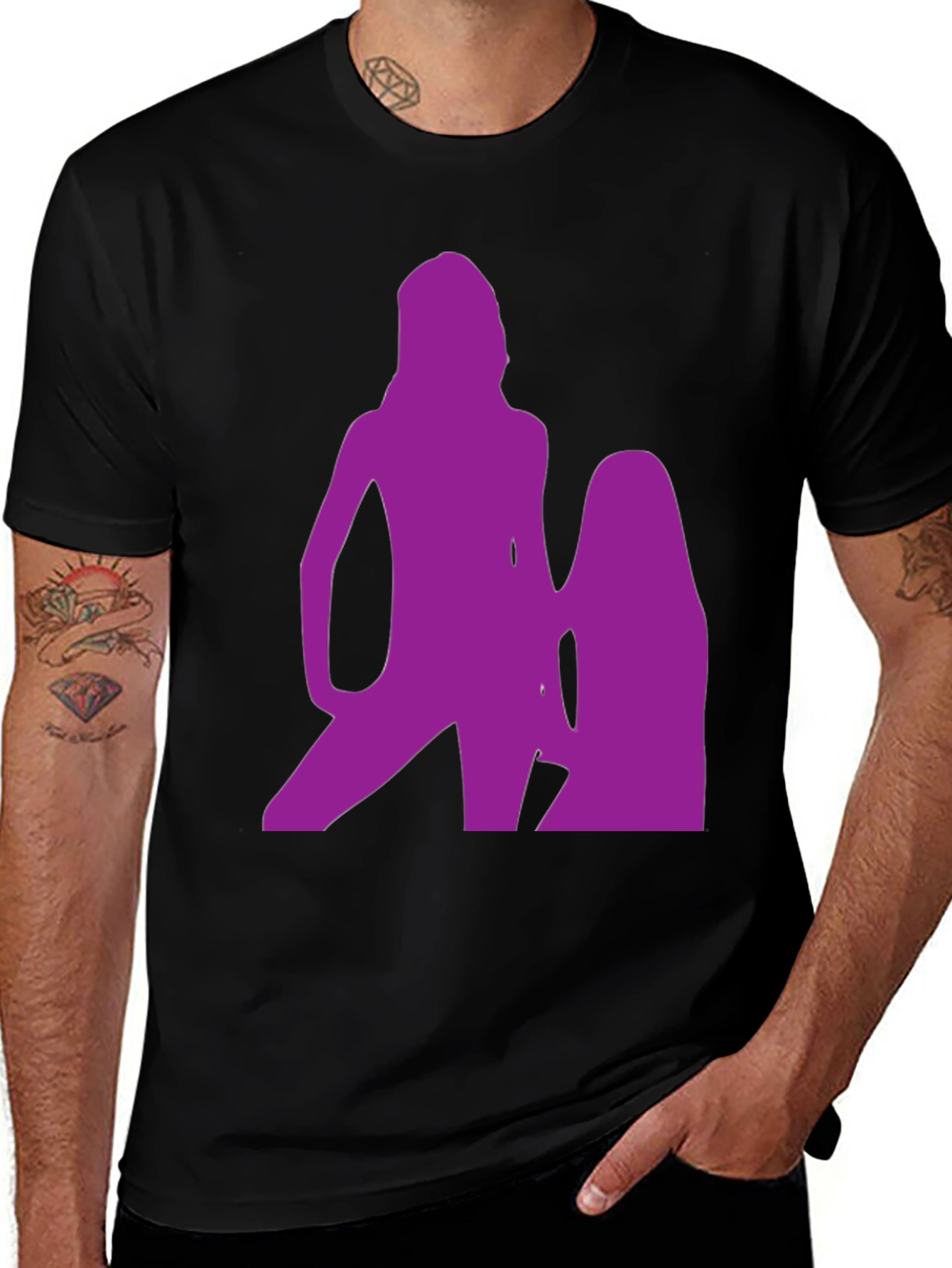 Purple Silhouette Graphic Tee