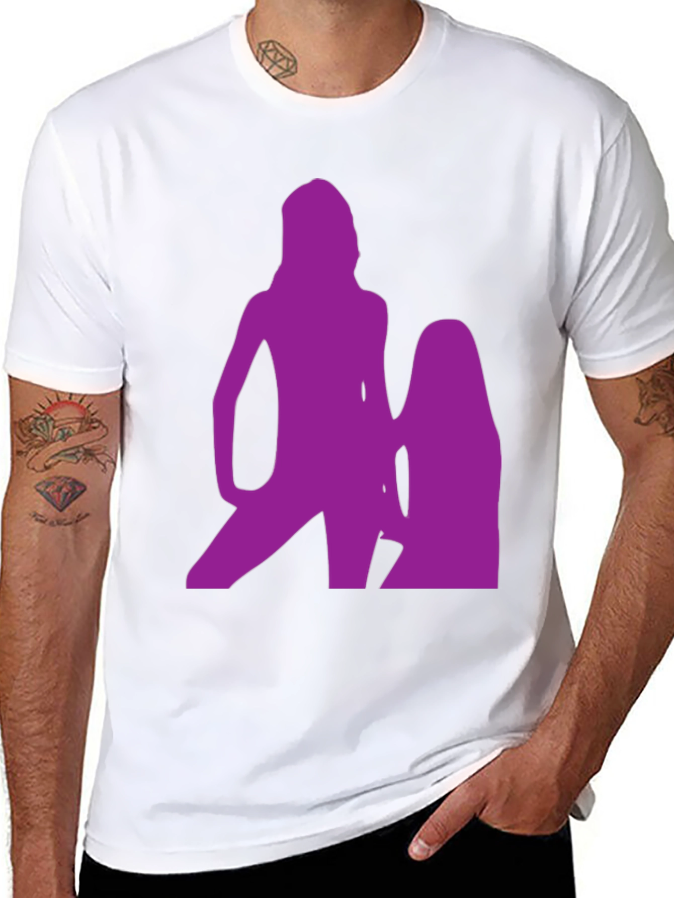 Purple Silhouette Graphic Tee