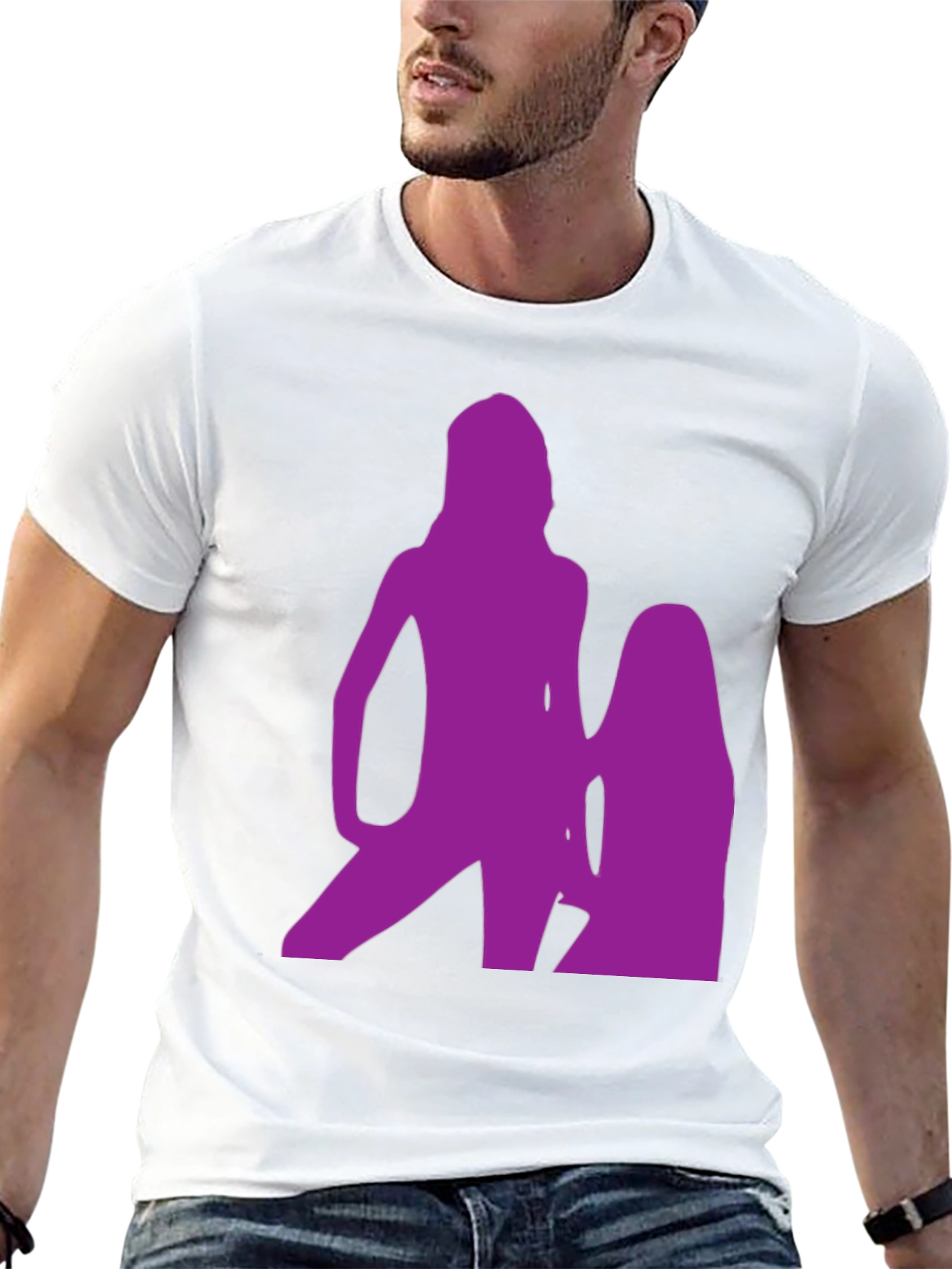 Purple Silhouette Graphic Tee
