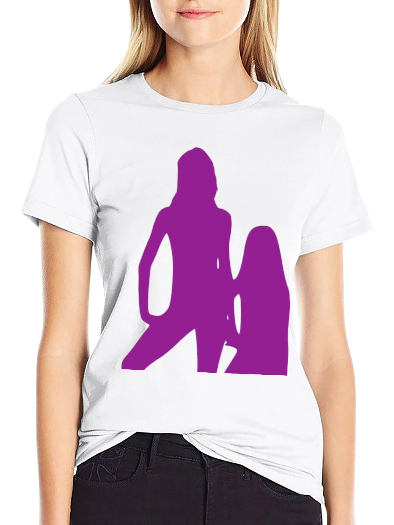 Purple Silhouette Graphic Tee