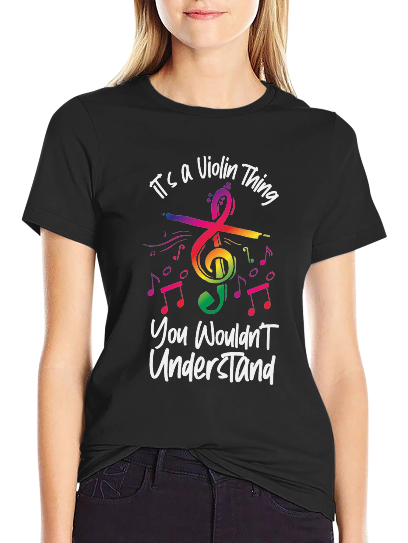 Its A Violin Thing Black T-Shirt