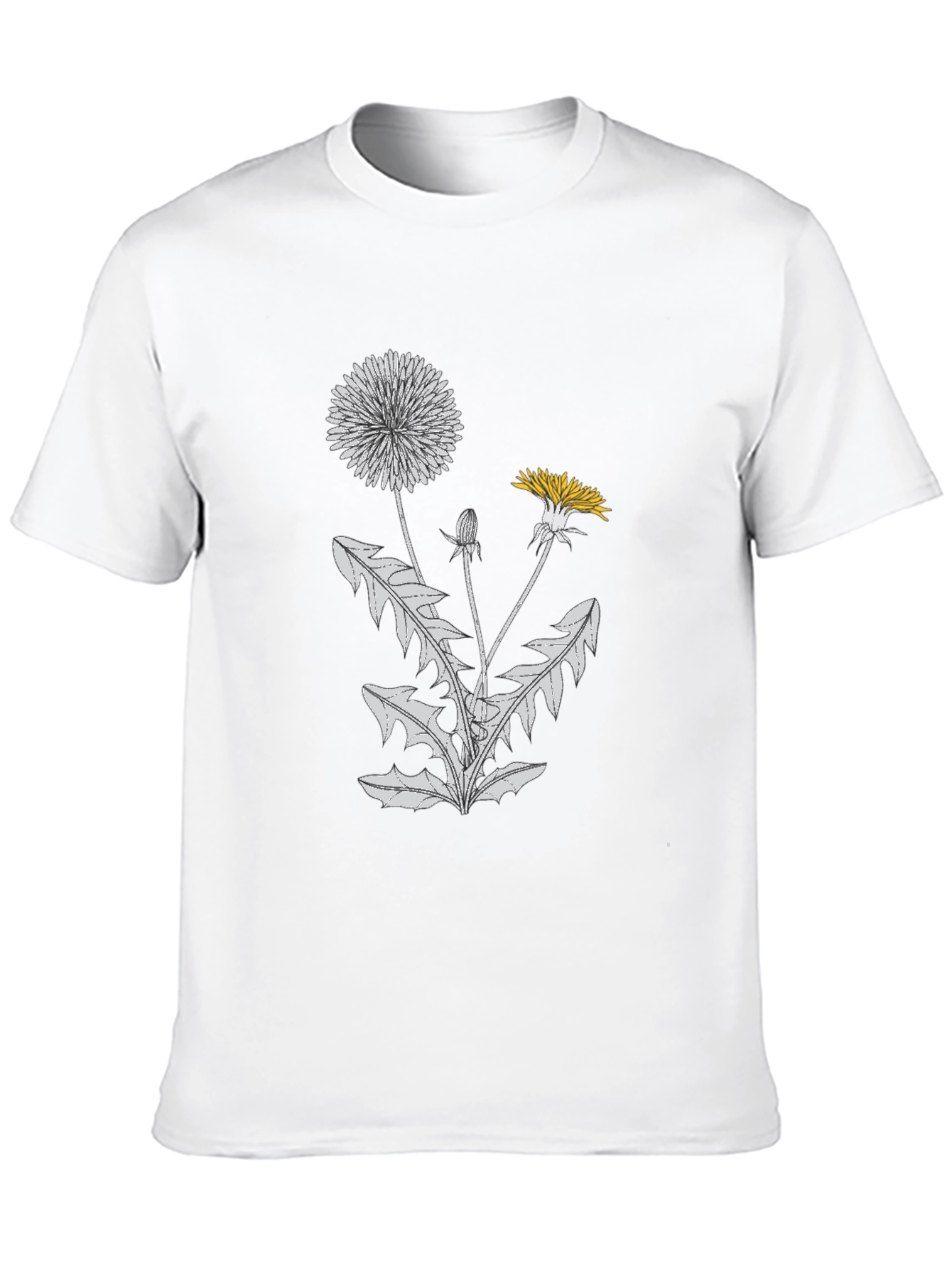 Dandelion Graphic Tee - Black Cotton Blend