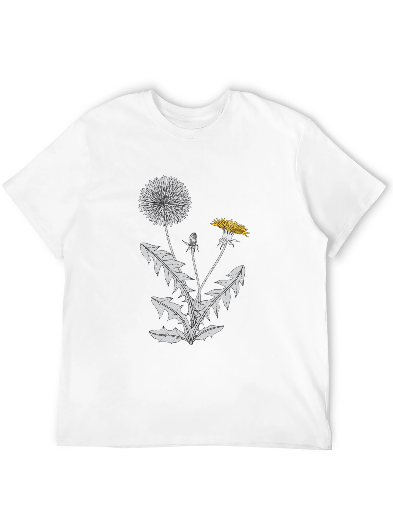 Dandelion Graphic Tee - Black Cotton Blend