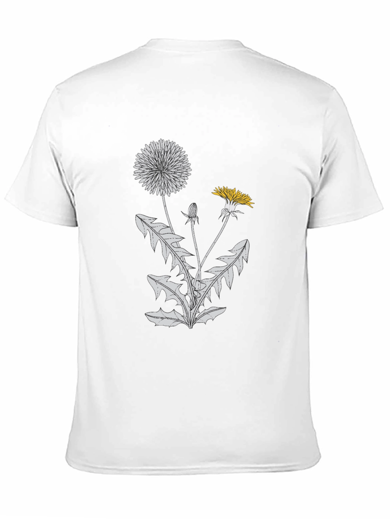 Dandelion Graphic Tee - Black Cotton Blend