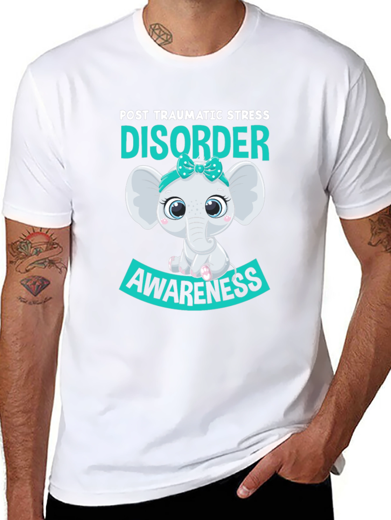 PTSD Awareness Elephant Graphic T-Shirt