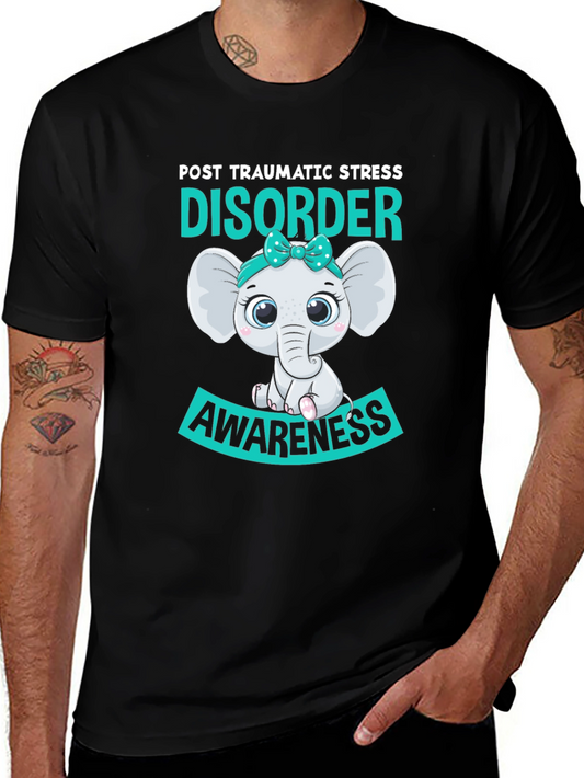 PTSD Awareness Elephant Graphic T-Shirt