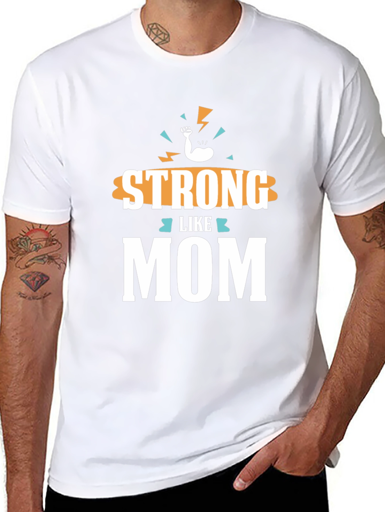 Strong Like Mom T-Shirt Black Graphic Tee