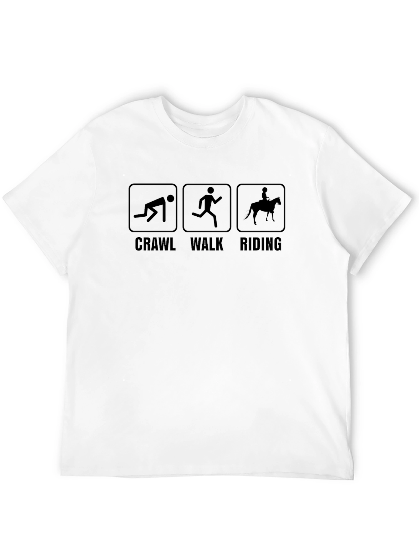 Crawl Walk Riding T-Shirt - Equestrian Humor Tee