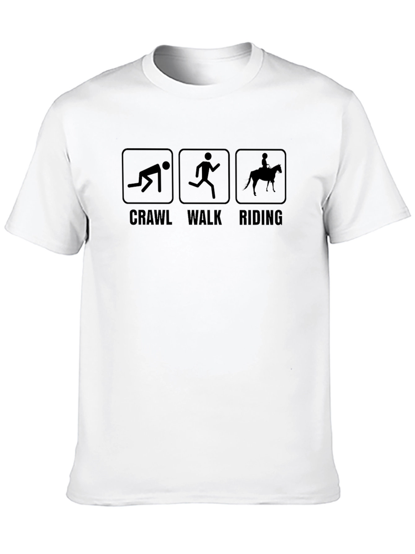 Crawl Walk Riding T-Shirt - Equestrian Humor Tee