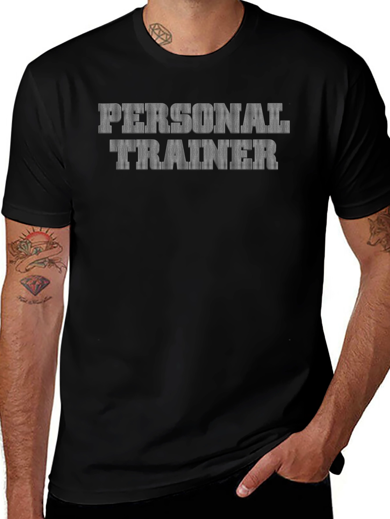 Personal Trainer Black Graphic T-Shirt