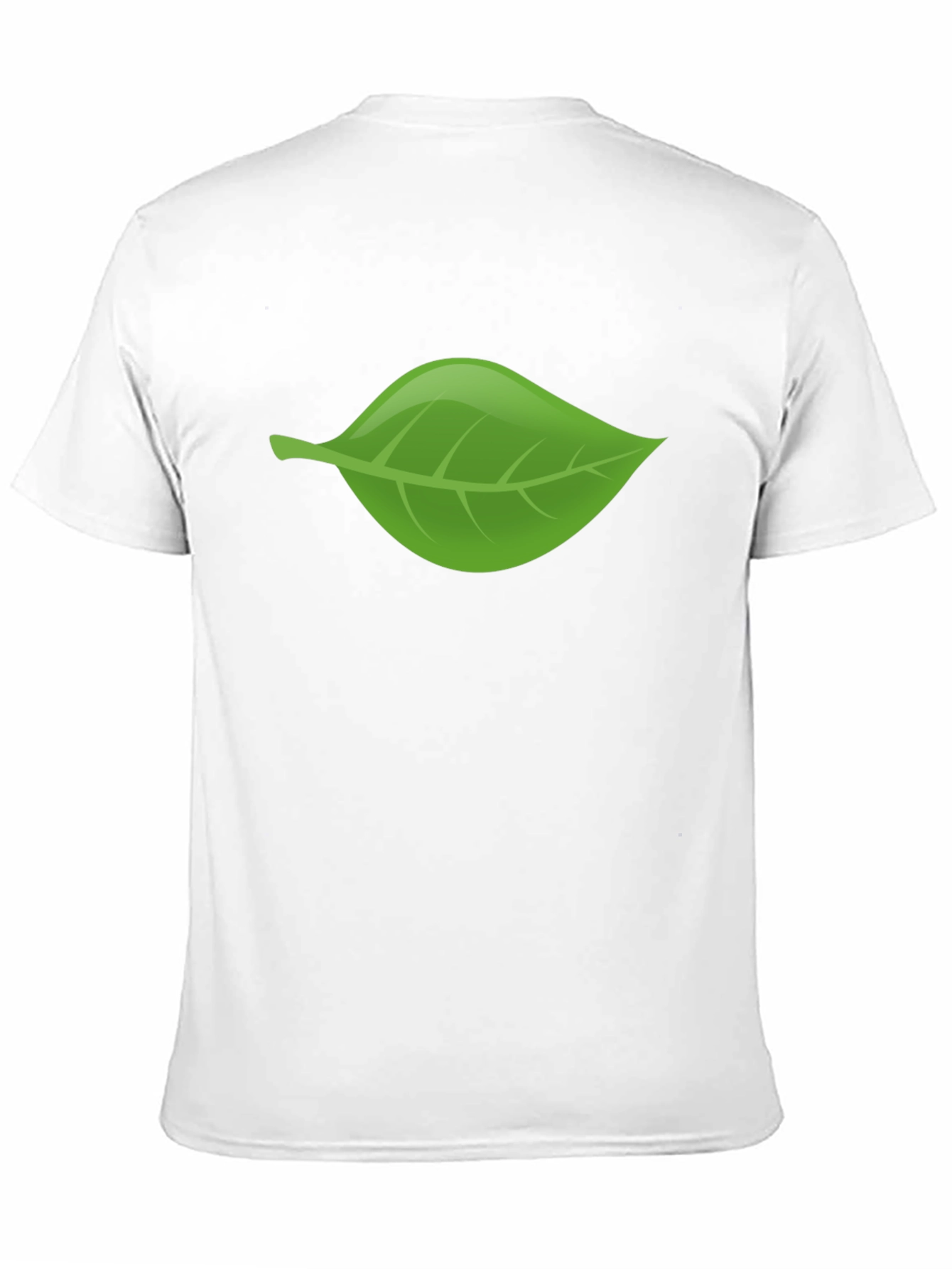 Green Leaf Graphic Black T-Shirt