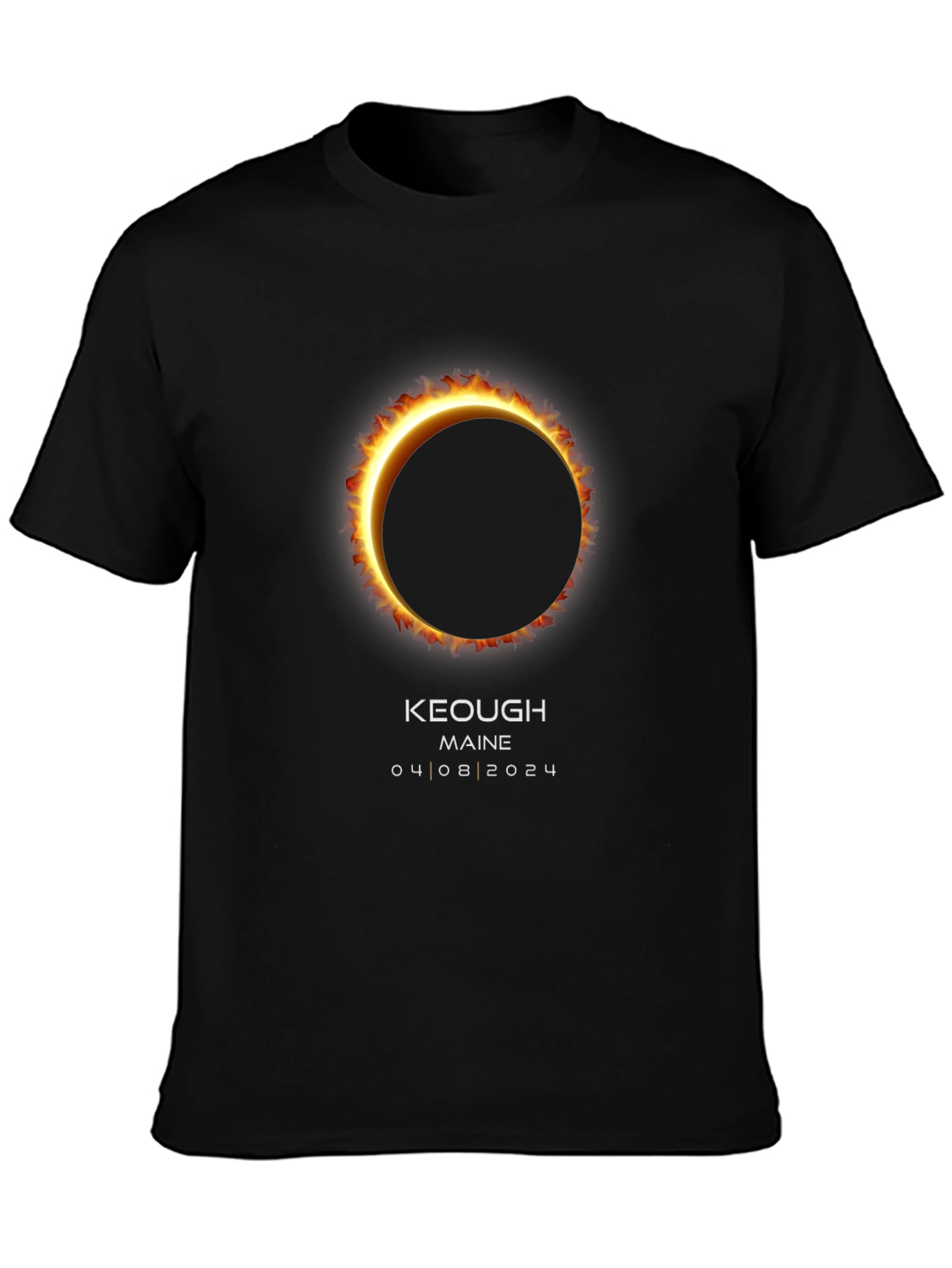 Keough Maine 2024 Total Solar Eclipse Graphic Tee