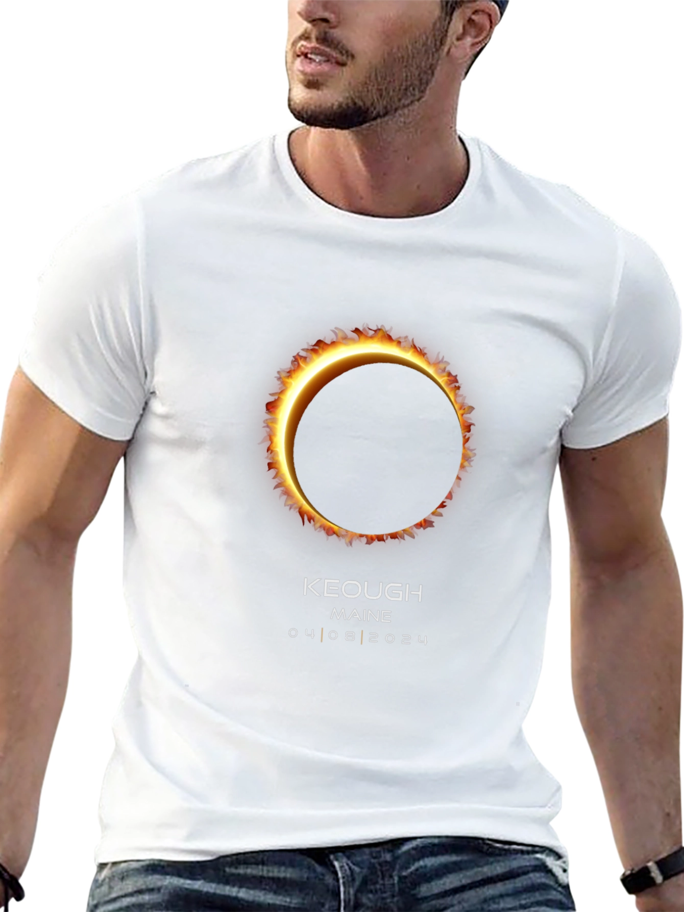 Keough Maine 2024 Total Solar Eclipse Graphic Tee