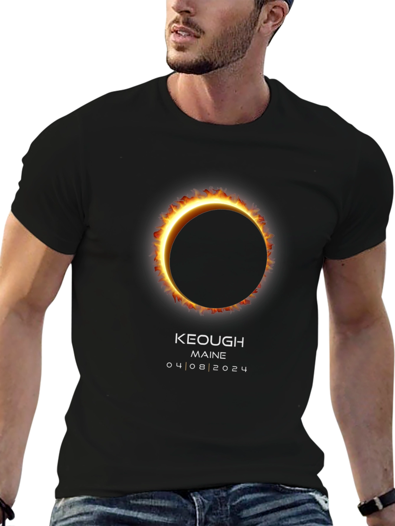 Keough Maine 2024 Total Solar Eclipse Graphic Tee