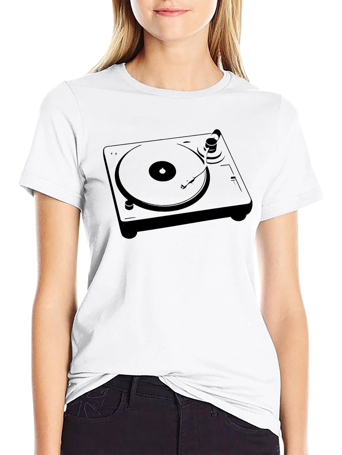 Turntable Graphic Tee - DJ Music Lover