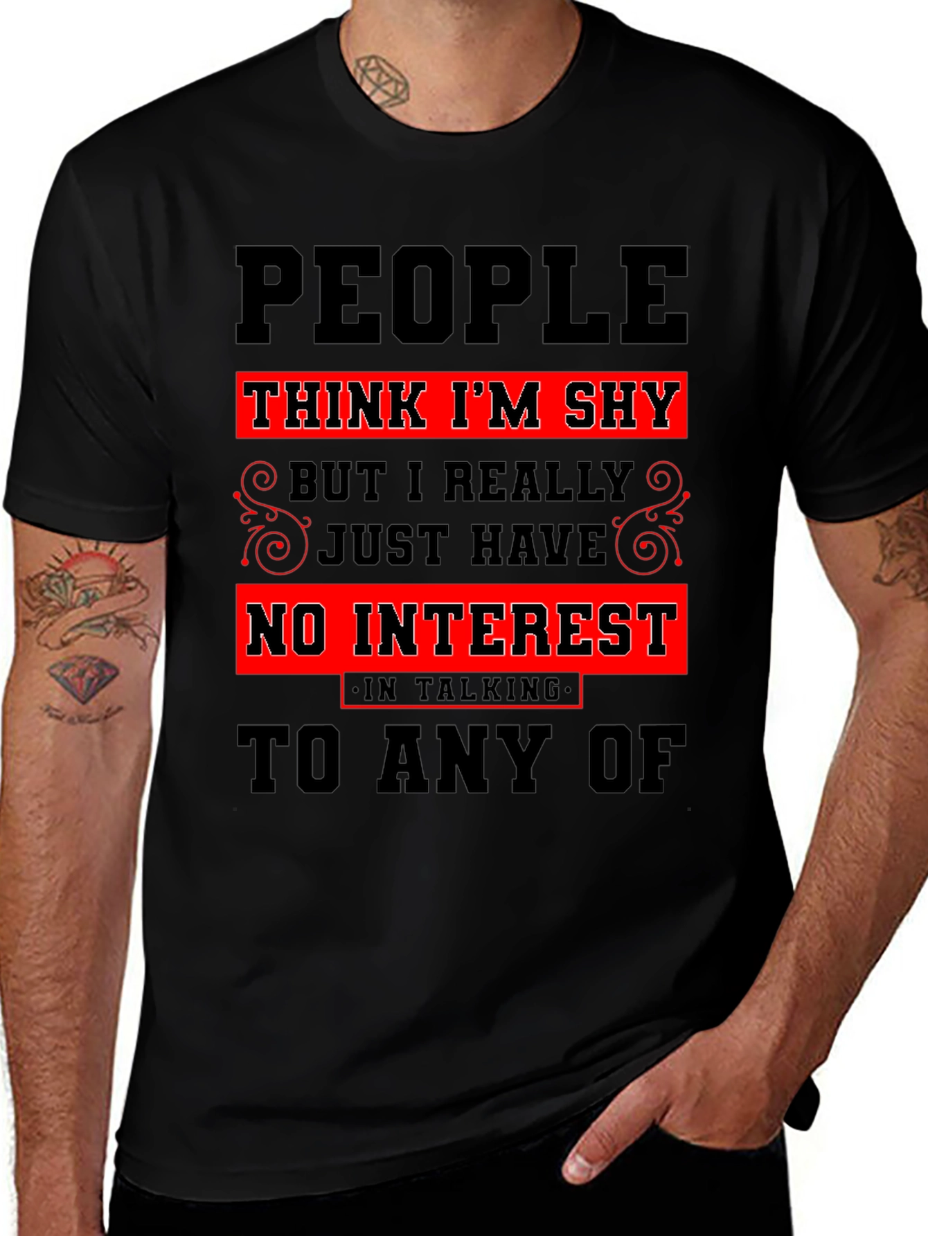 Introvert Humor T-Shirt: People Think Im Shy
