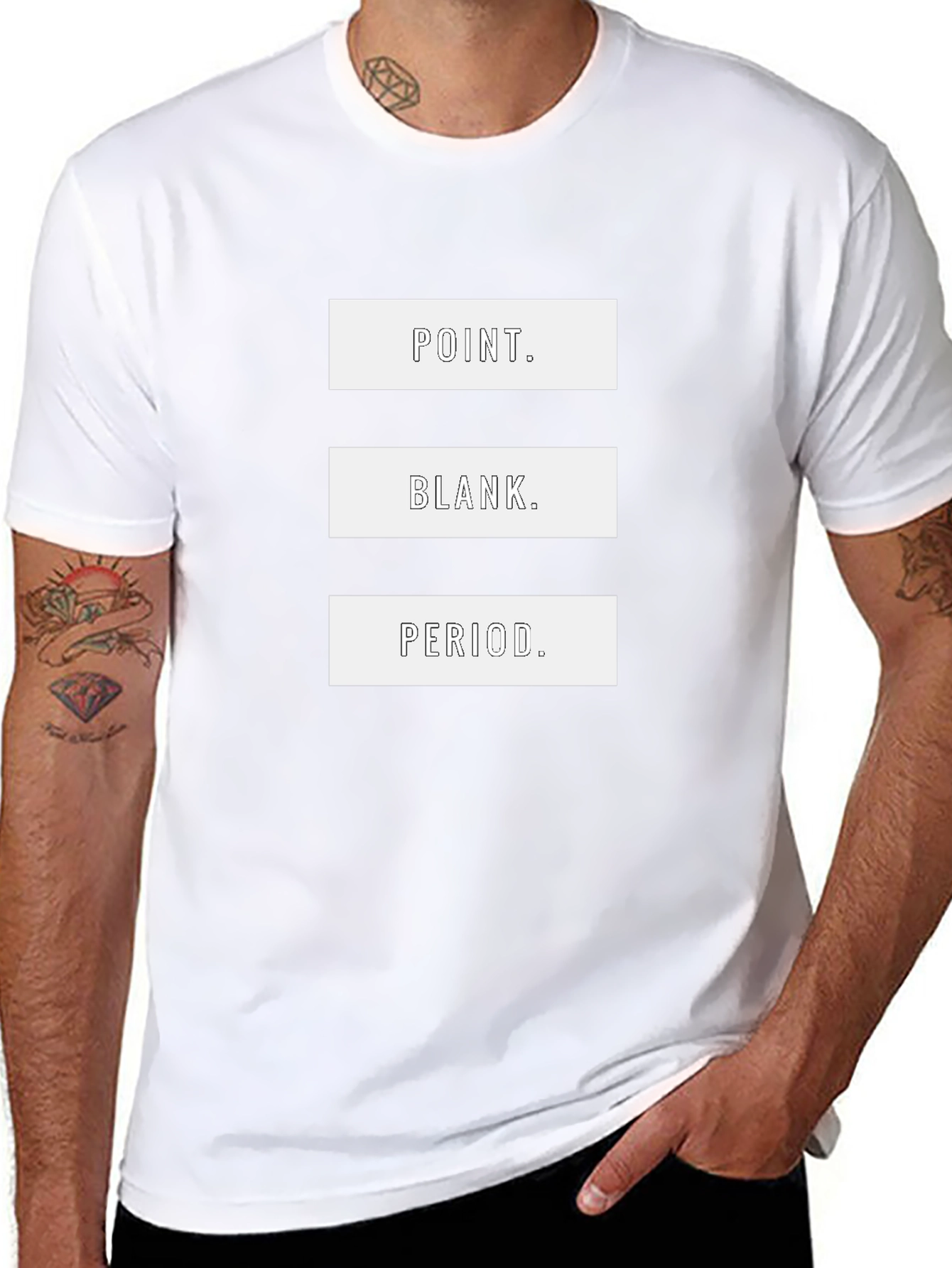Point. Blank. Period. Graphic T-Shirt - Casual Style