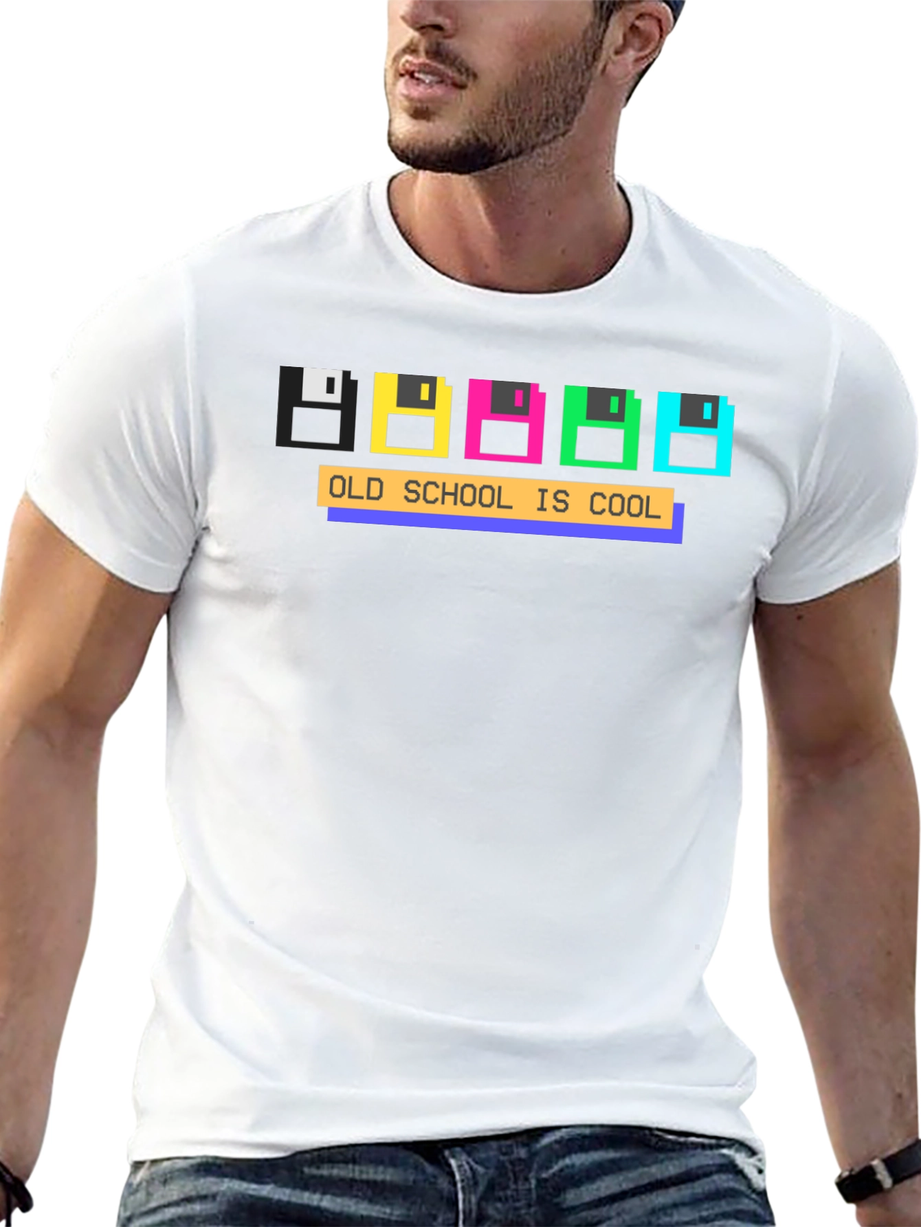 Old School is Cool Retro Pixel T-Shirt