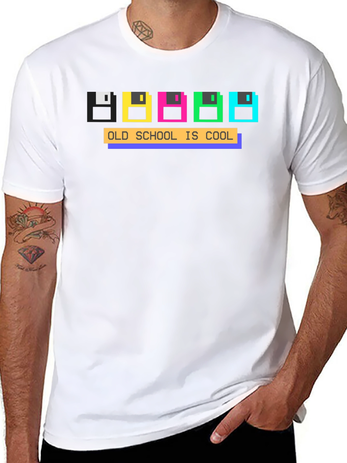 Old School is Cool Retro Pixel T-Shirt
