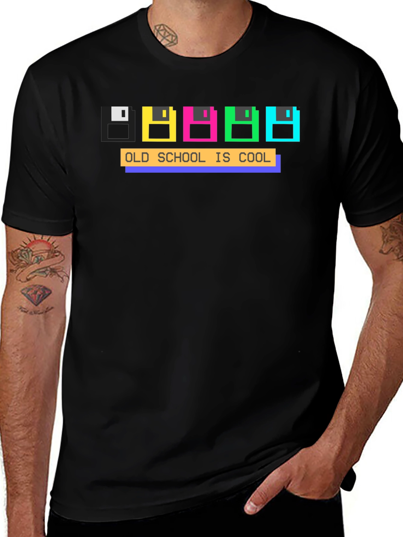 Old School is Cool Retro Pixel T-Shirt