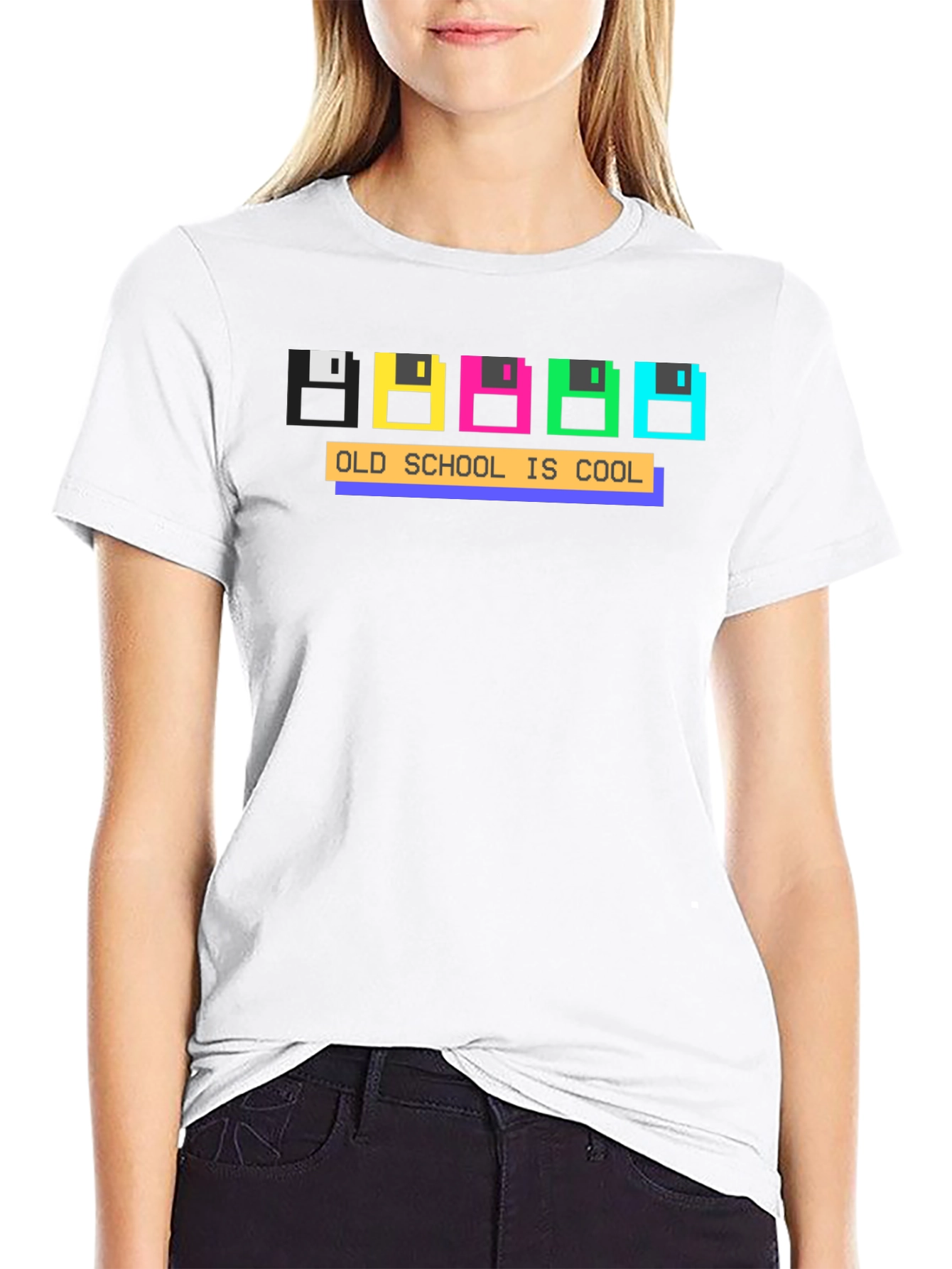 Old School is Cool Retro Pixel T-Shirt
