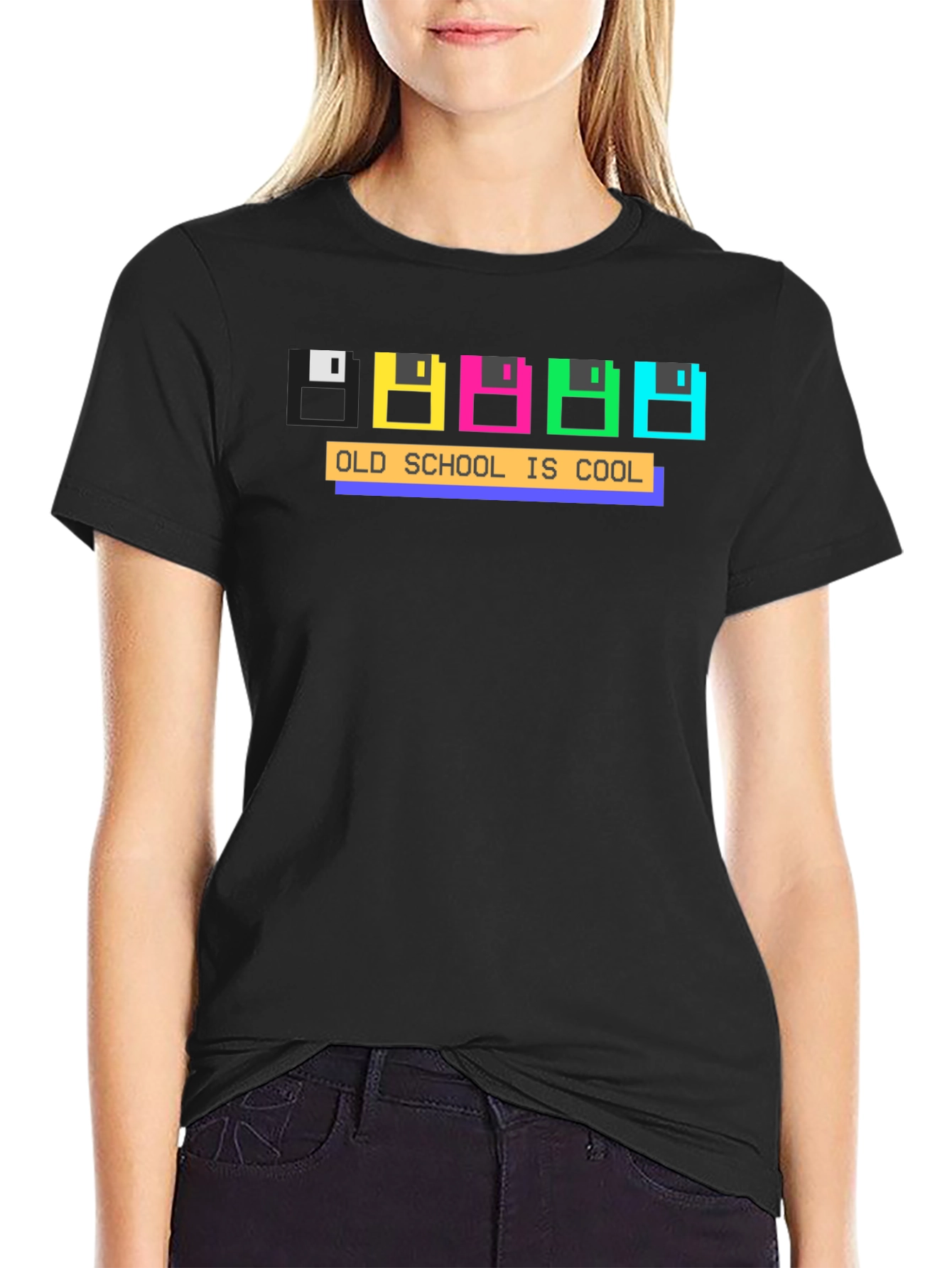Old School is Cool Retro Pixel T-Shirt