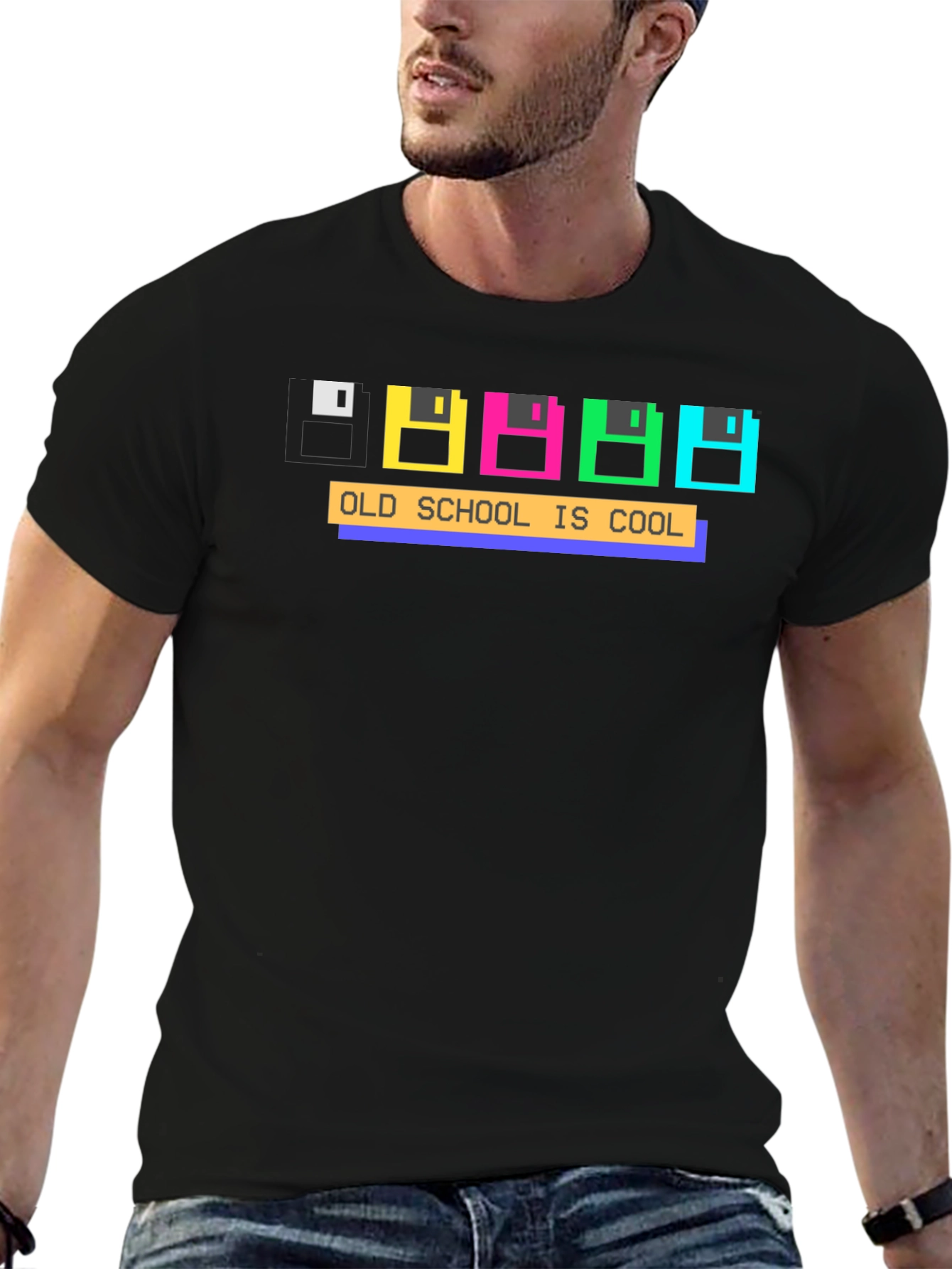 Old School is Cool Retro Pixel T-Shirt