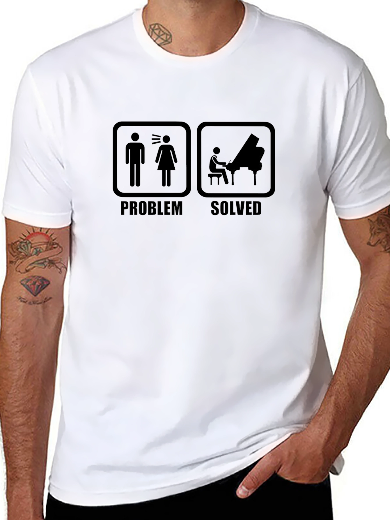 Problem Solved Piano Player Graphic Tee