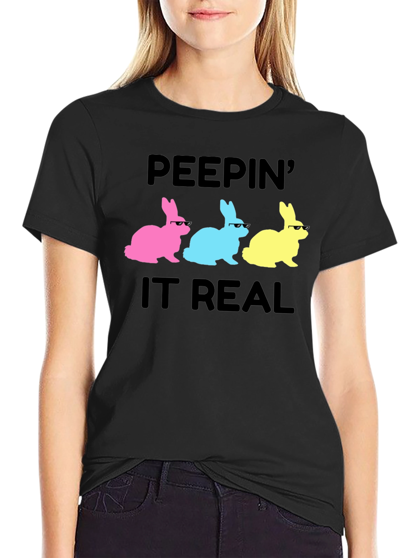 Peepin It Real Easter Bunny T-Shirt