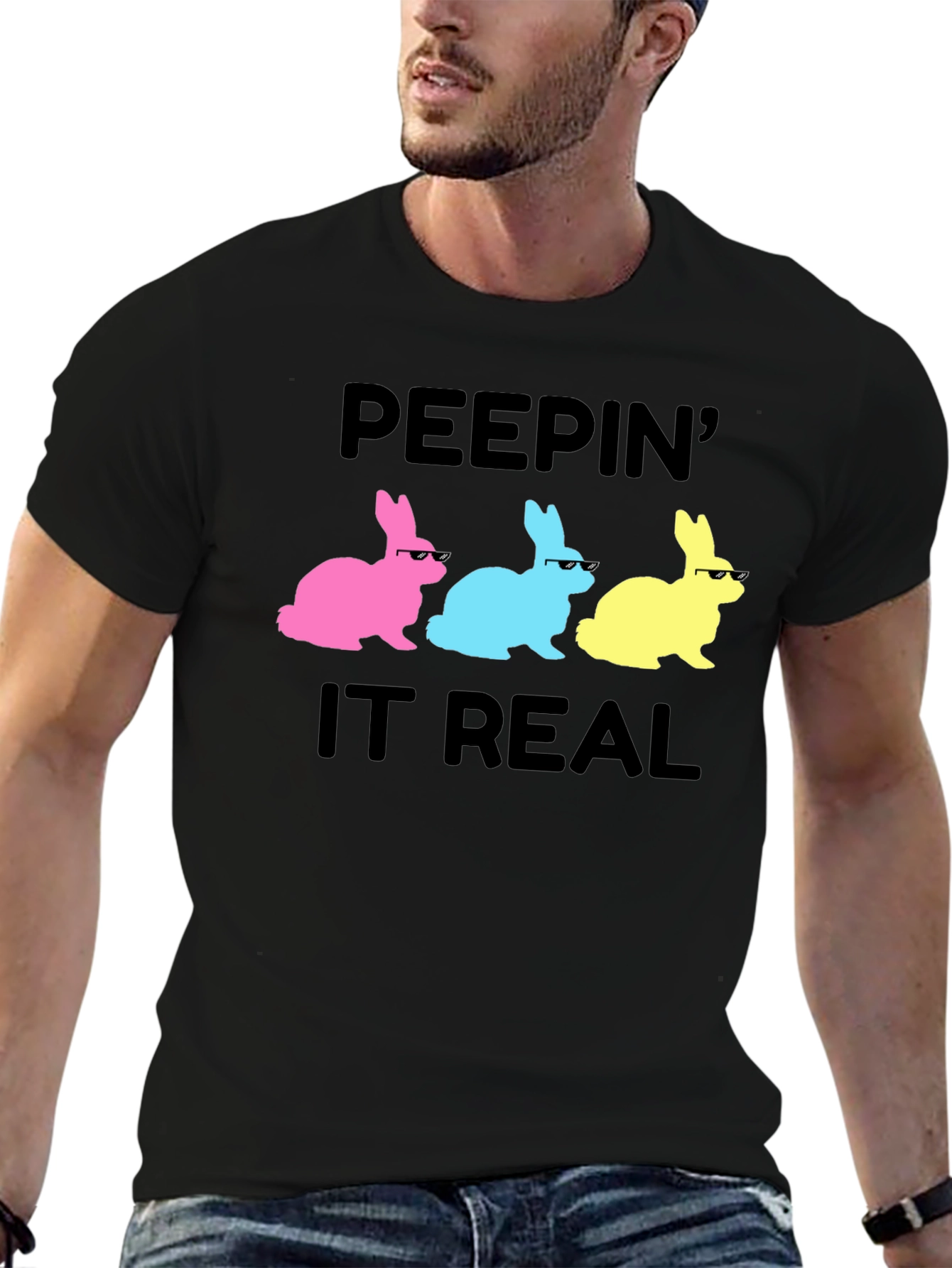 Peepin It Real Easter Bunny T-Shirt