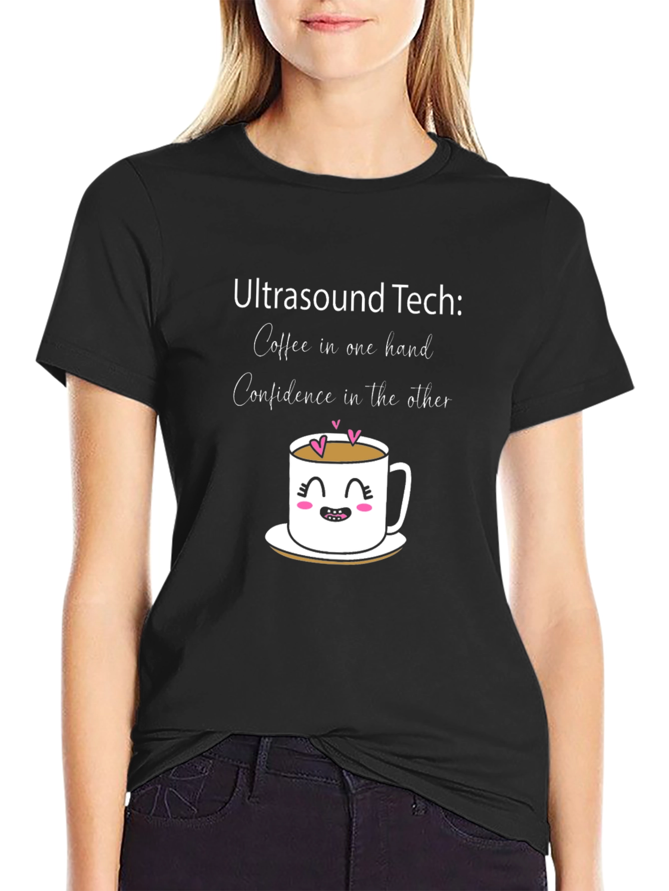 Ultrasound Tech Coffee & Confidence T-Shirt