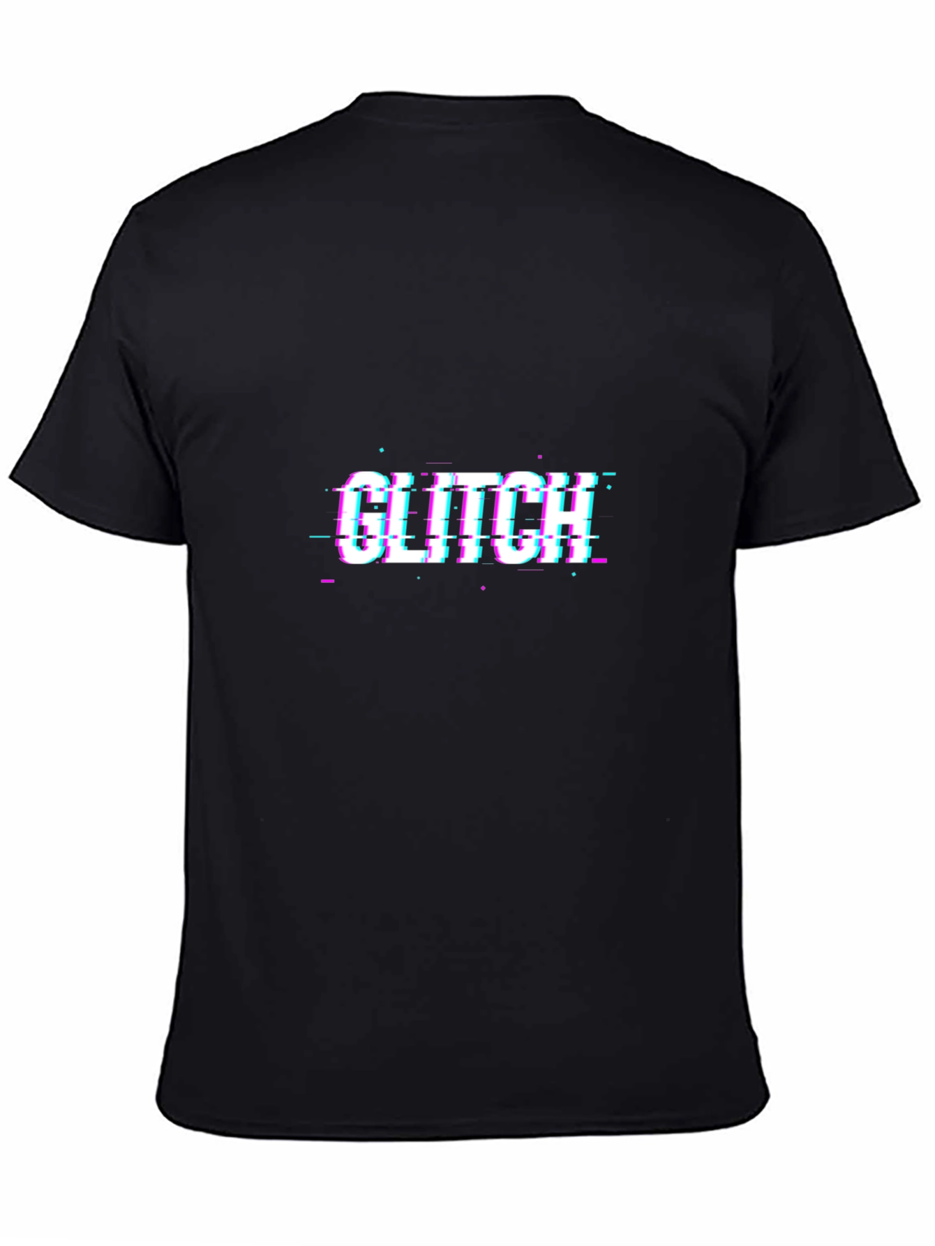 Glitch Graphic Black T-Shirt