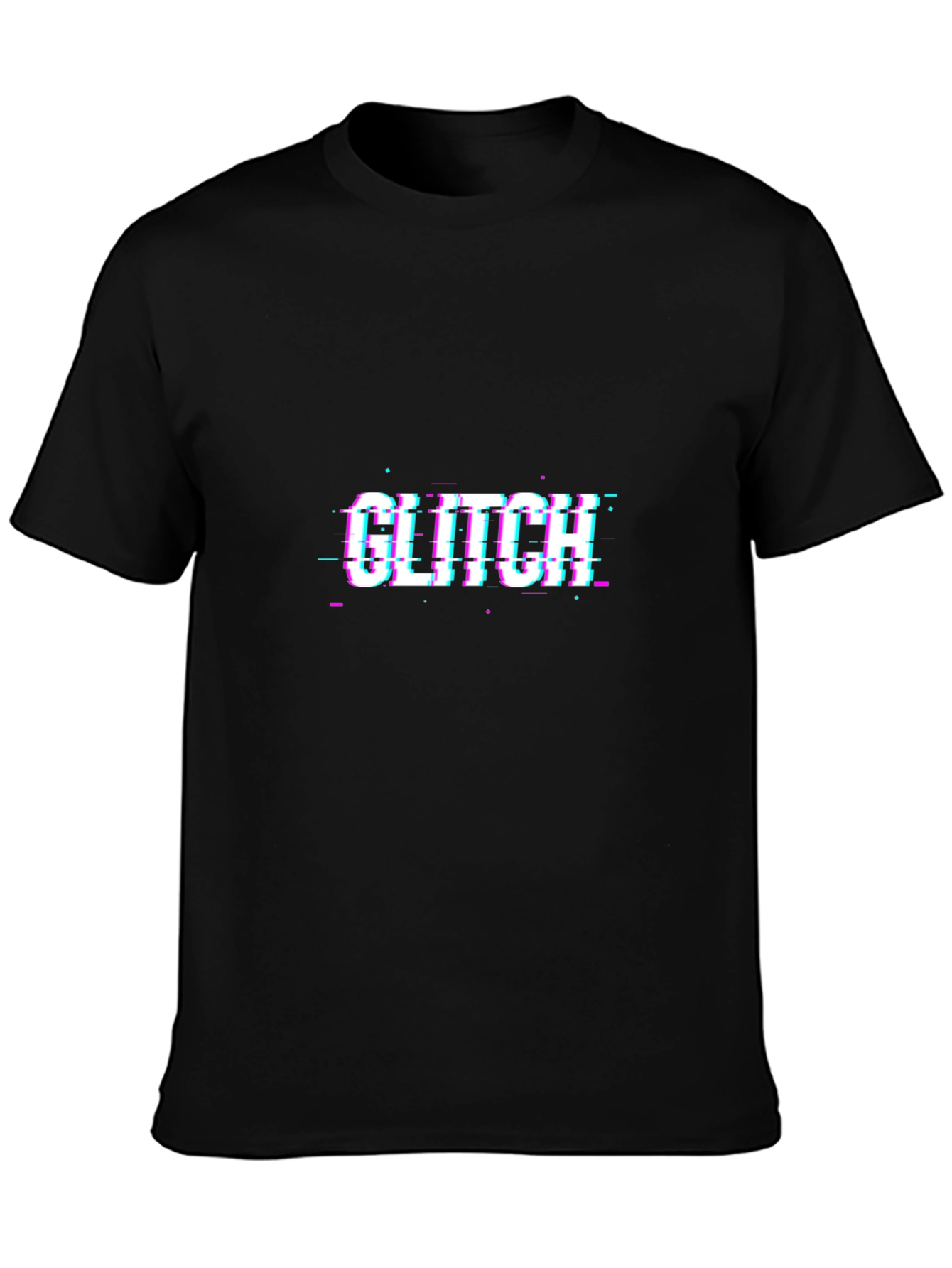 Glitch Graphic Black T-Shirt
