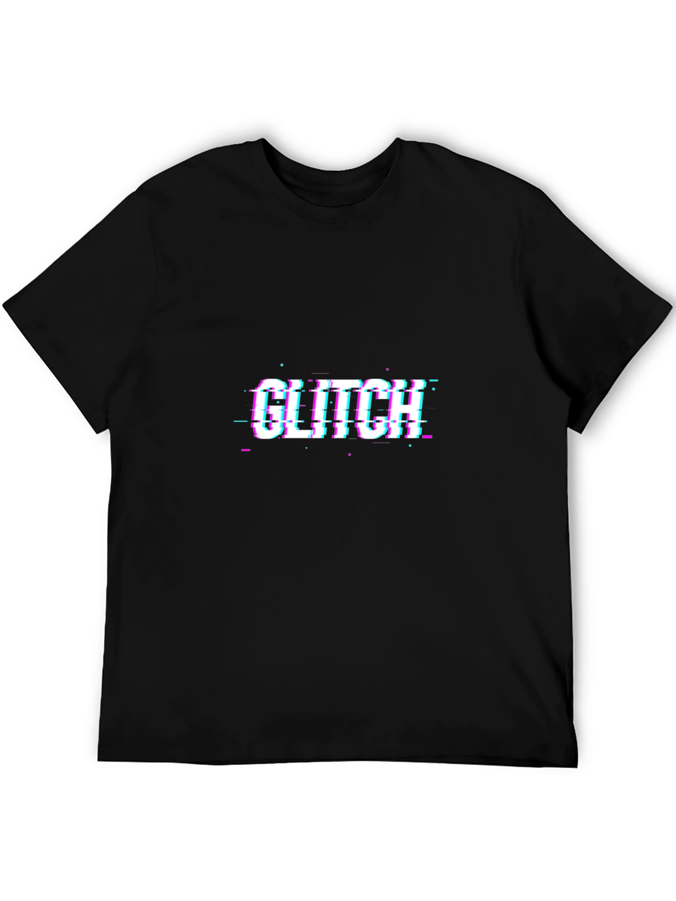 Glitch Graphic Black T-Shirt