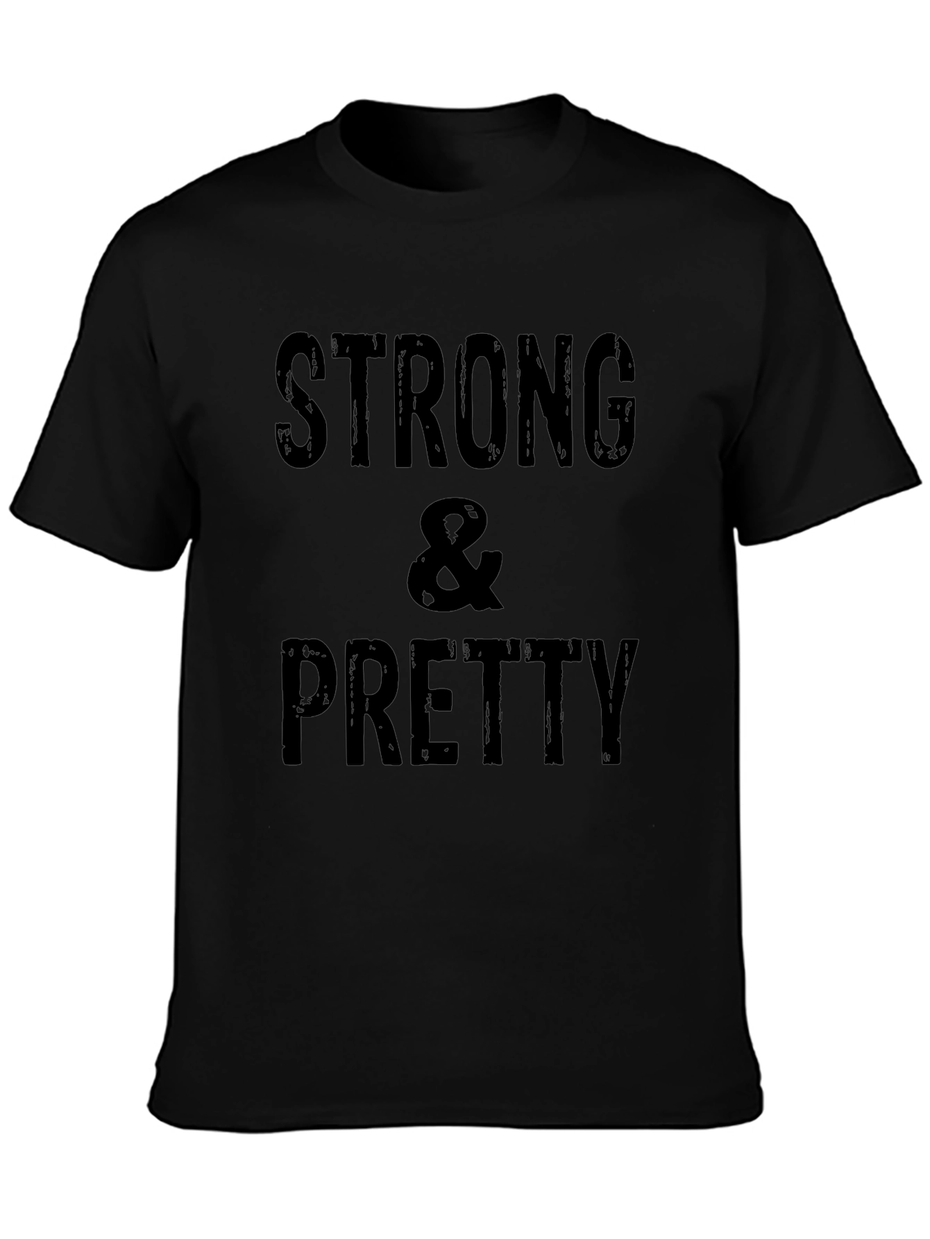 Strong & Pretty Black Graphic T-Shirt