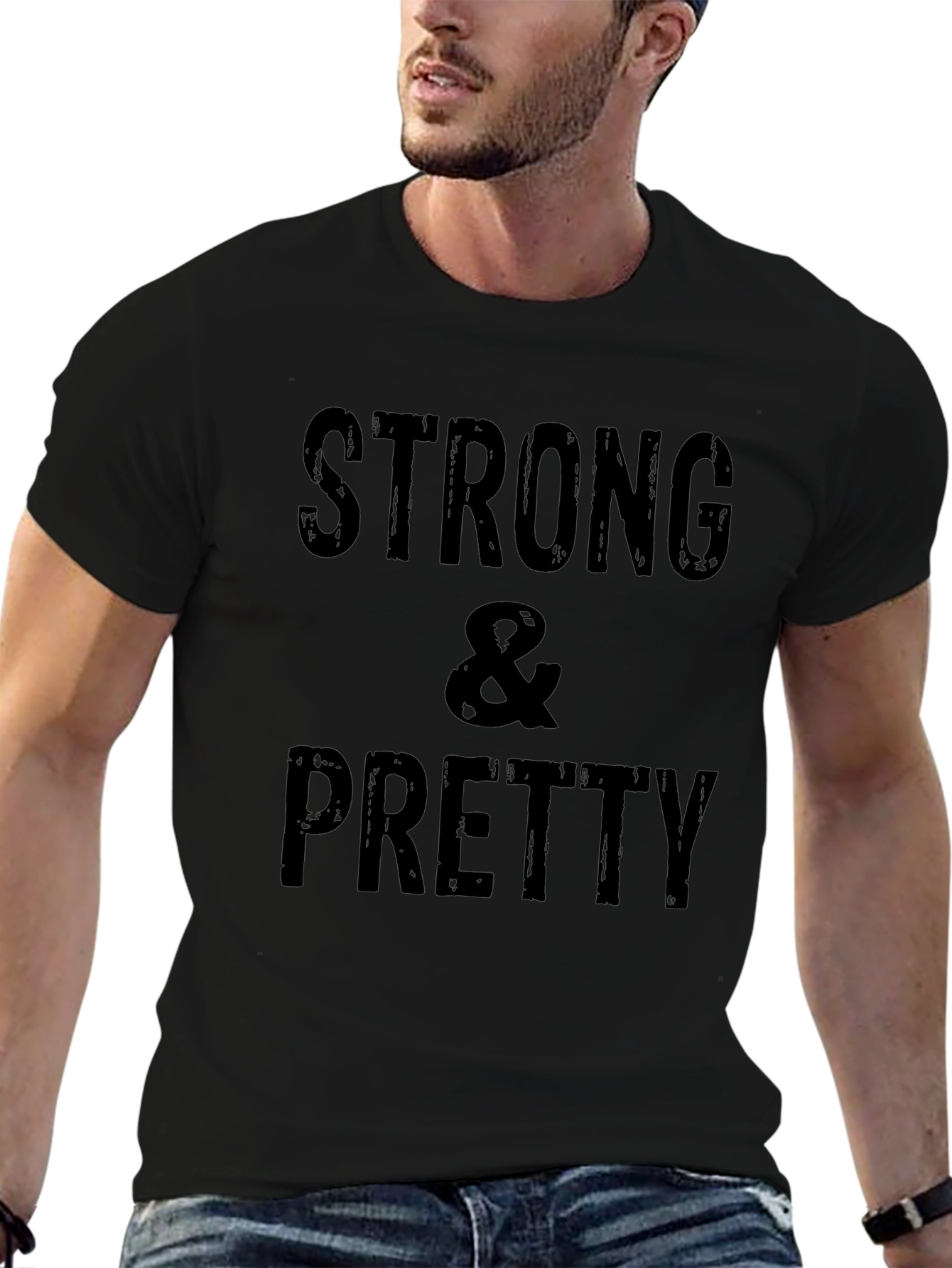 Strong & Pretty Black Graphic T-Shirt