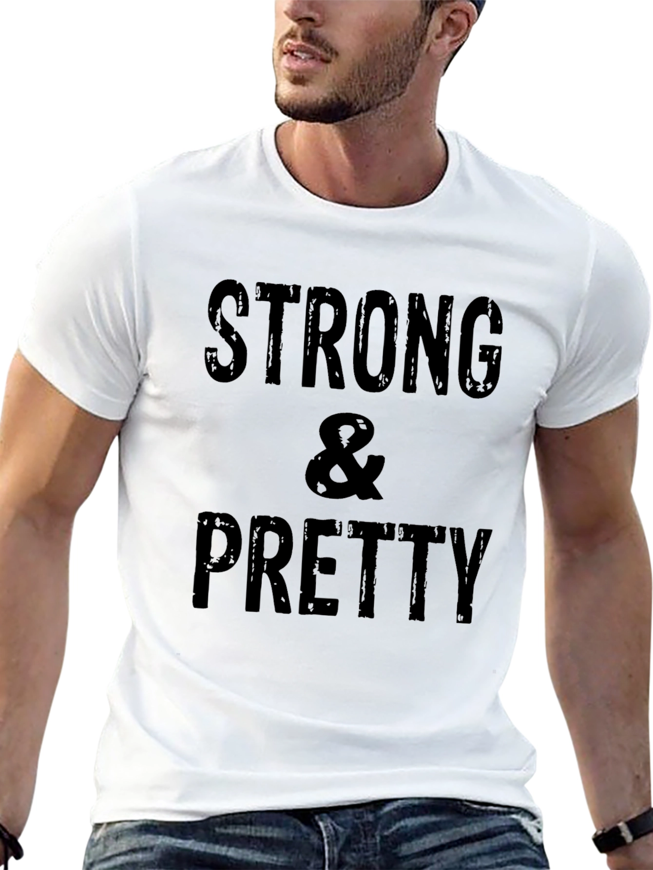 Strong & Pretty Black Graphic T-Shirt