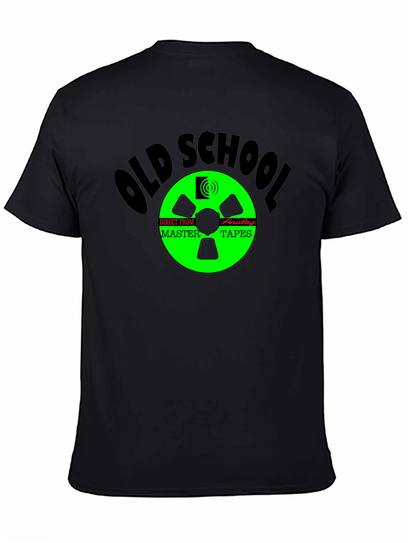 Old School Analog Tapes Black T-Shirt