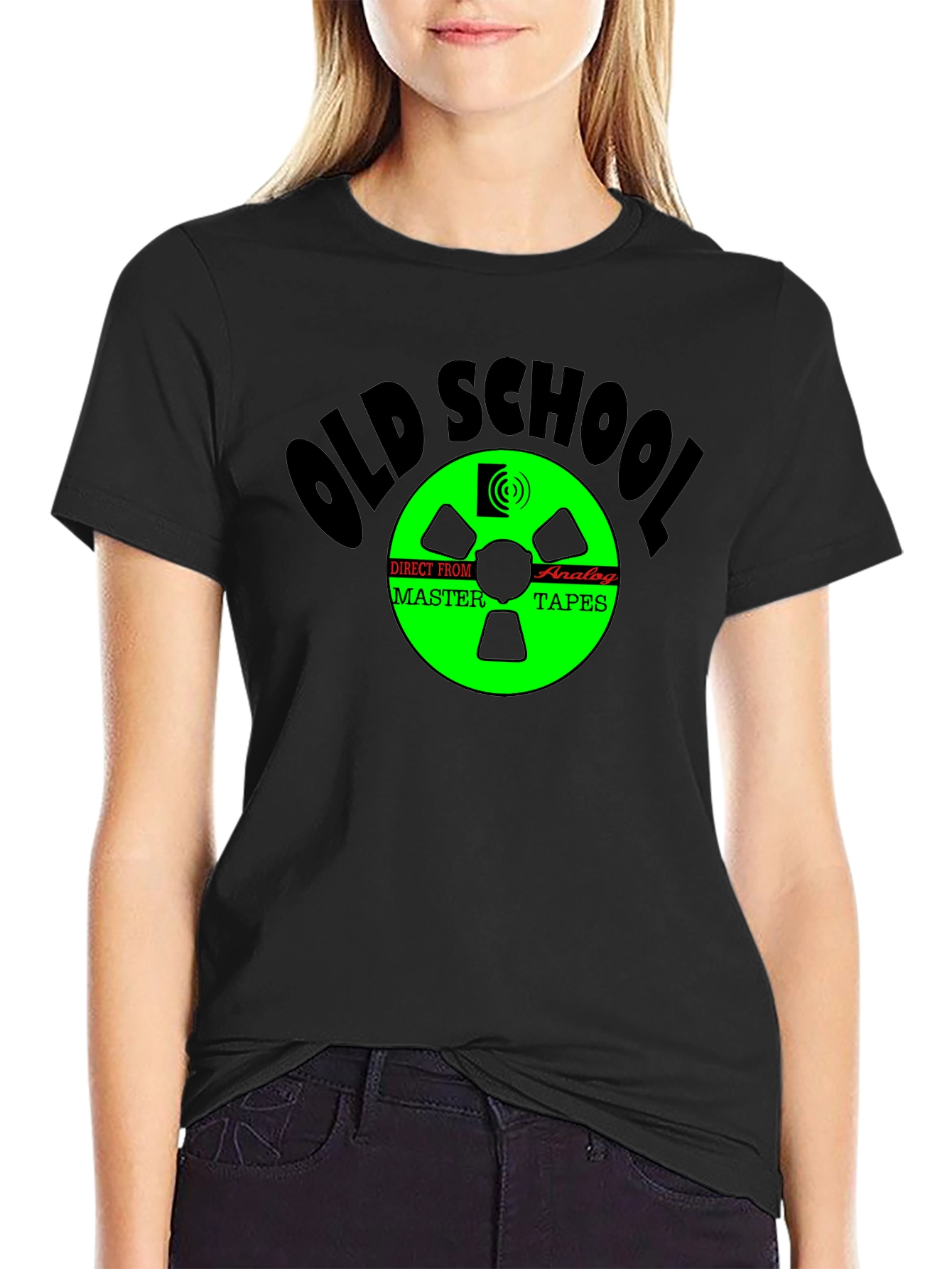 Old School Analog Tapes Black T-Shirt