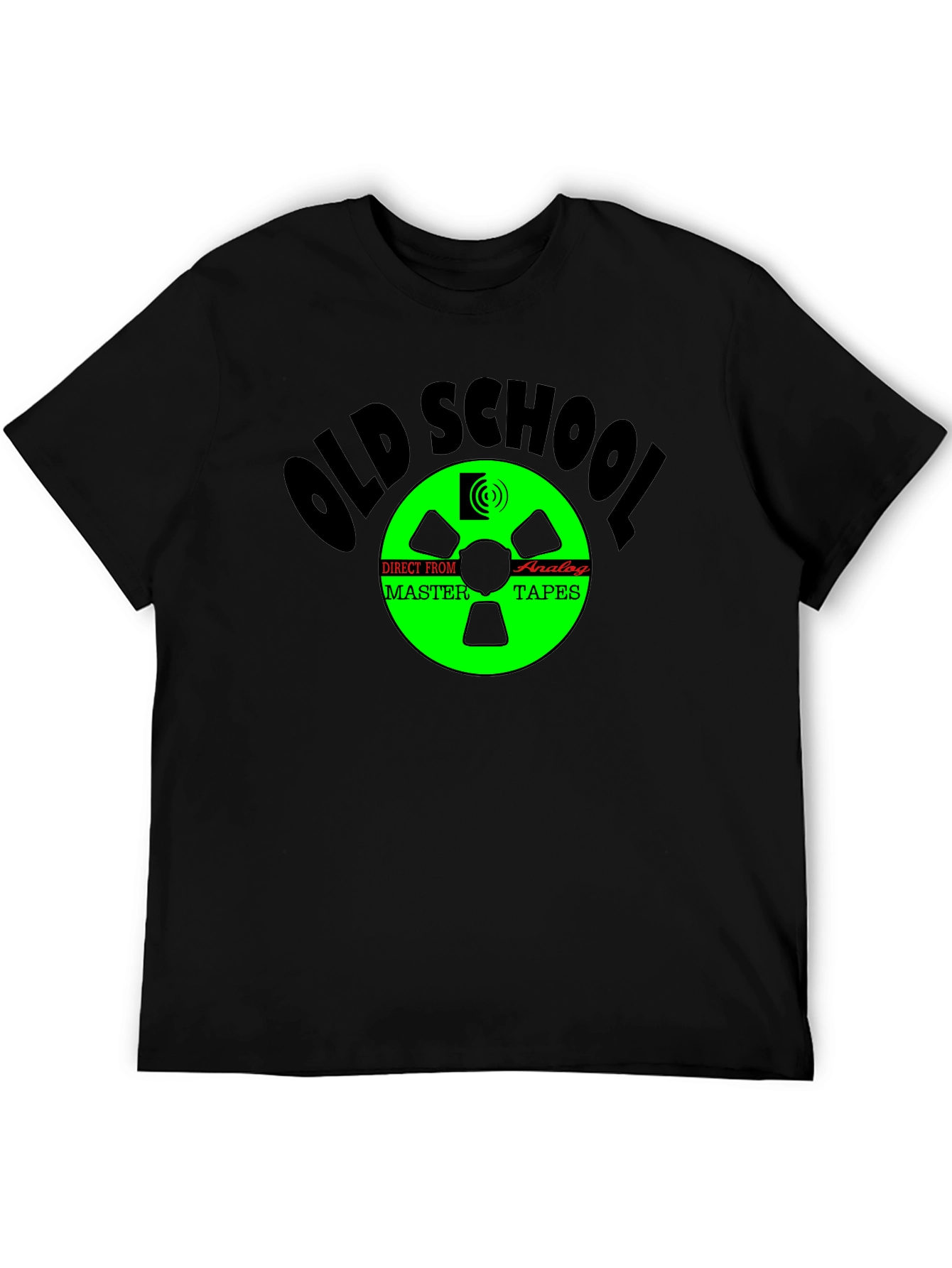 Old School Analog Tapes Black T-Shirt