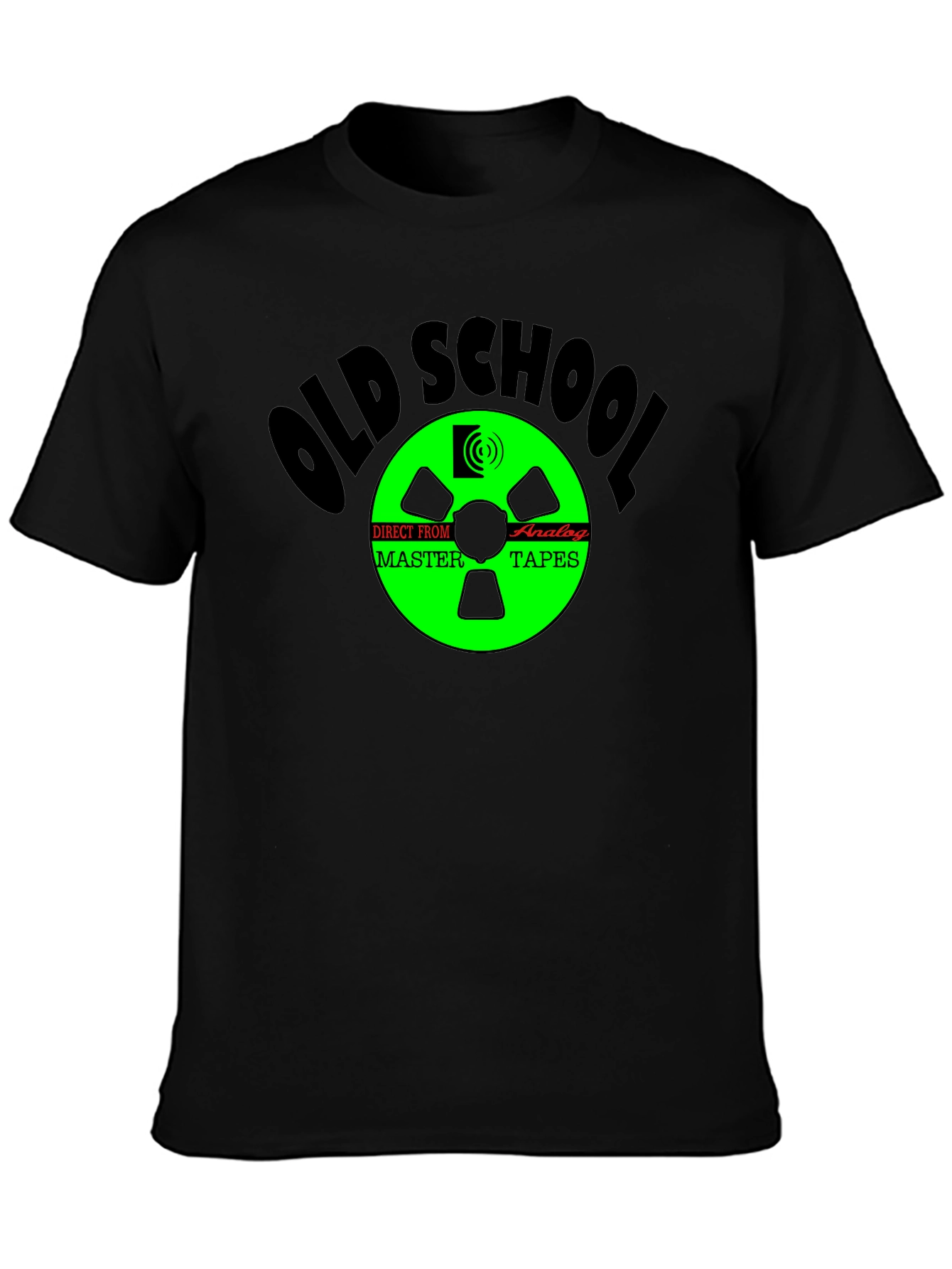 Old School Analog Tapes Black T-Shirt